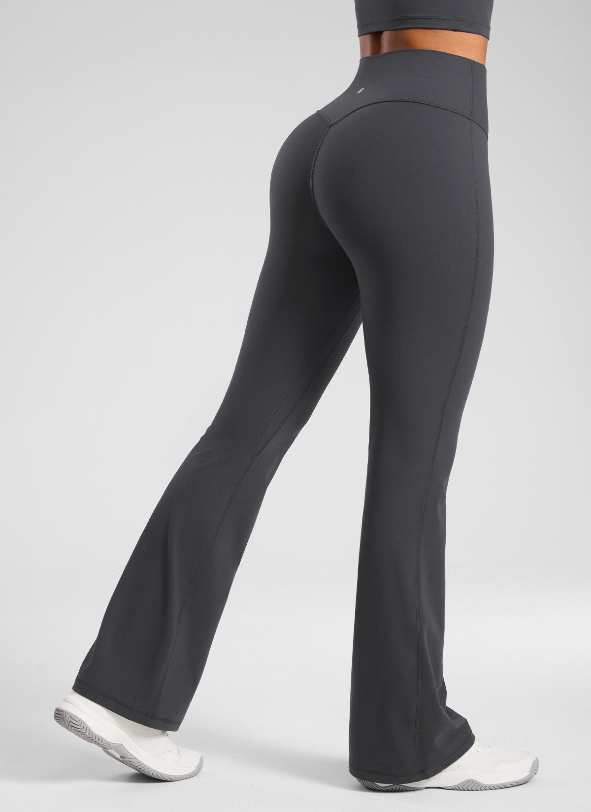 CRZ YOGA  Butterlift Leggings con Pliegues Ocultos de 32 Pulgadas para Mujer Gris misterioso