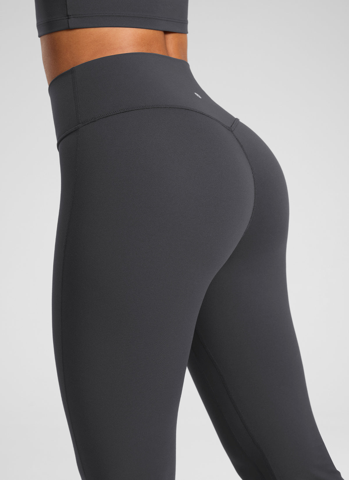 CRZ YOGA  Butterlift Leggings con Pliegues Ocultos de 32 Pulgadas para Mujer Gris misterioso