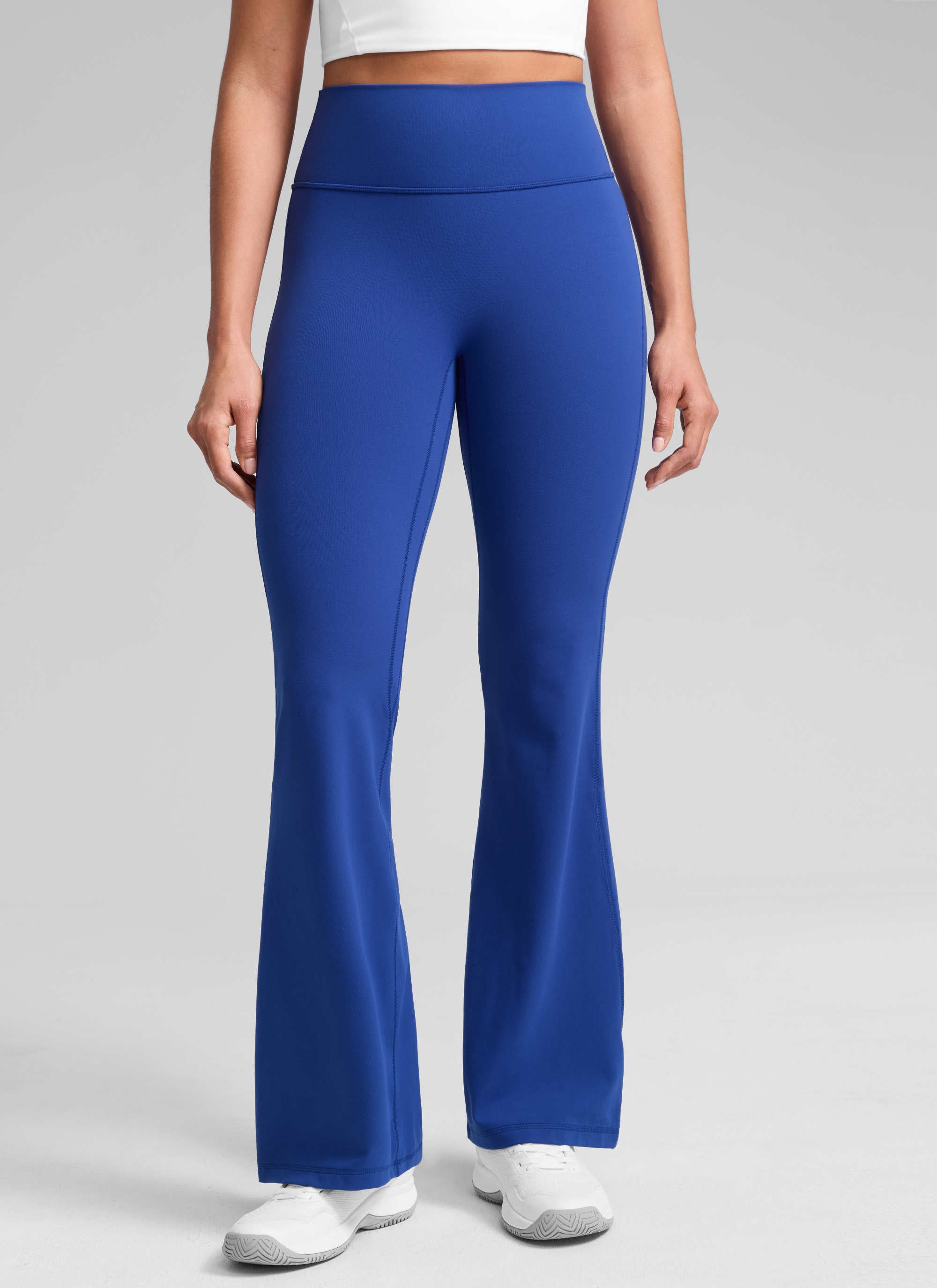 CRZ YOGA  Butterlift Leggings con Pliegues Ocultos de 32 Pulgadas para Mujer Azul Ondulante