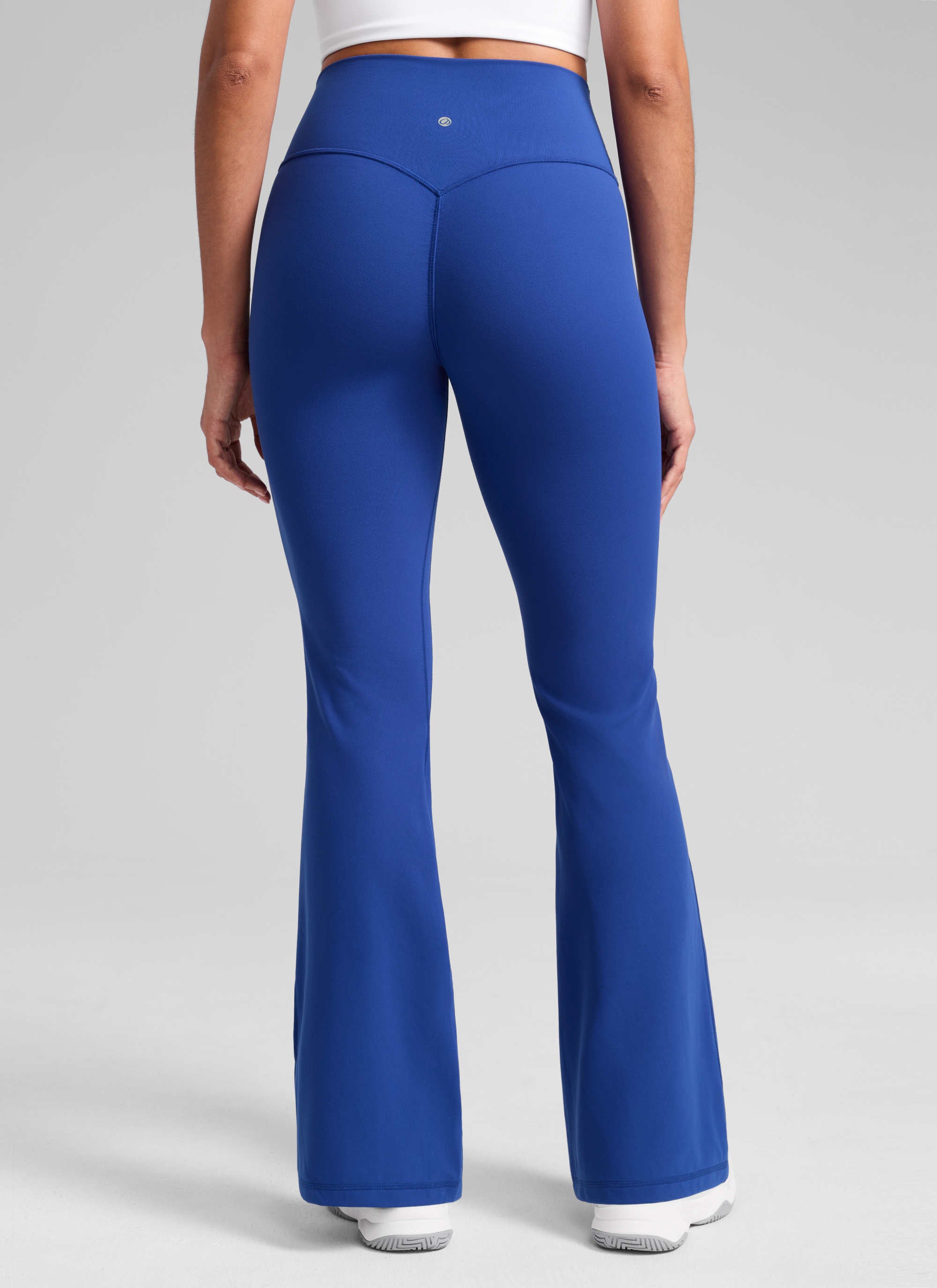 CRZ YOGA  Butterlift Leggings con Pliegues Ocultos de 32 Pulgadas para Mujer Azul Ondulante