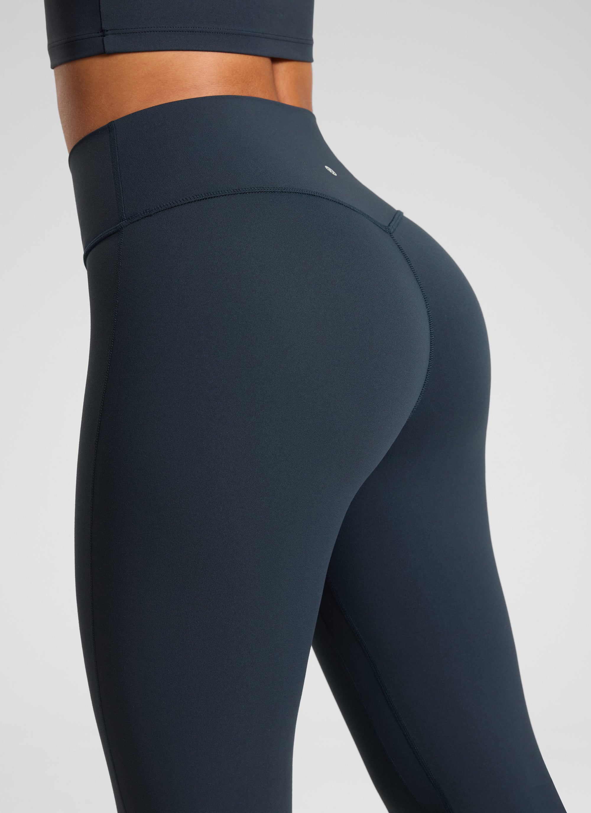 CRZ YOGA  Butterlift Leggings con Pliegues Ocultos de 32 Pulgadas para Mujer True Navy
