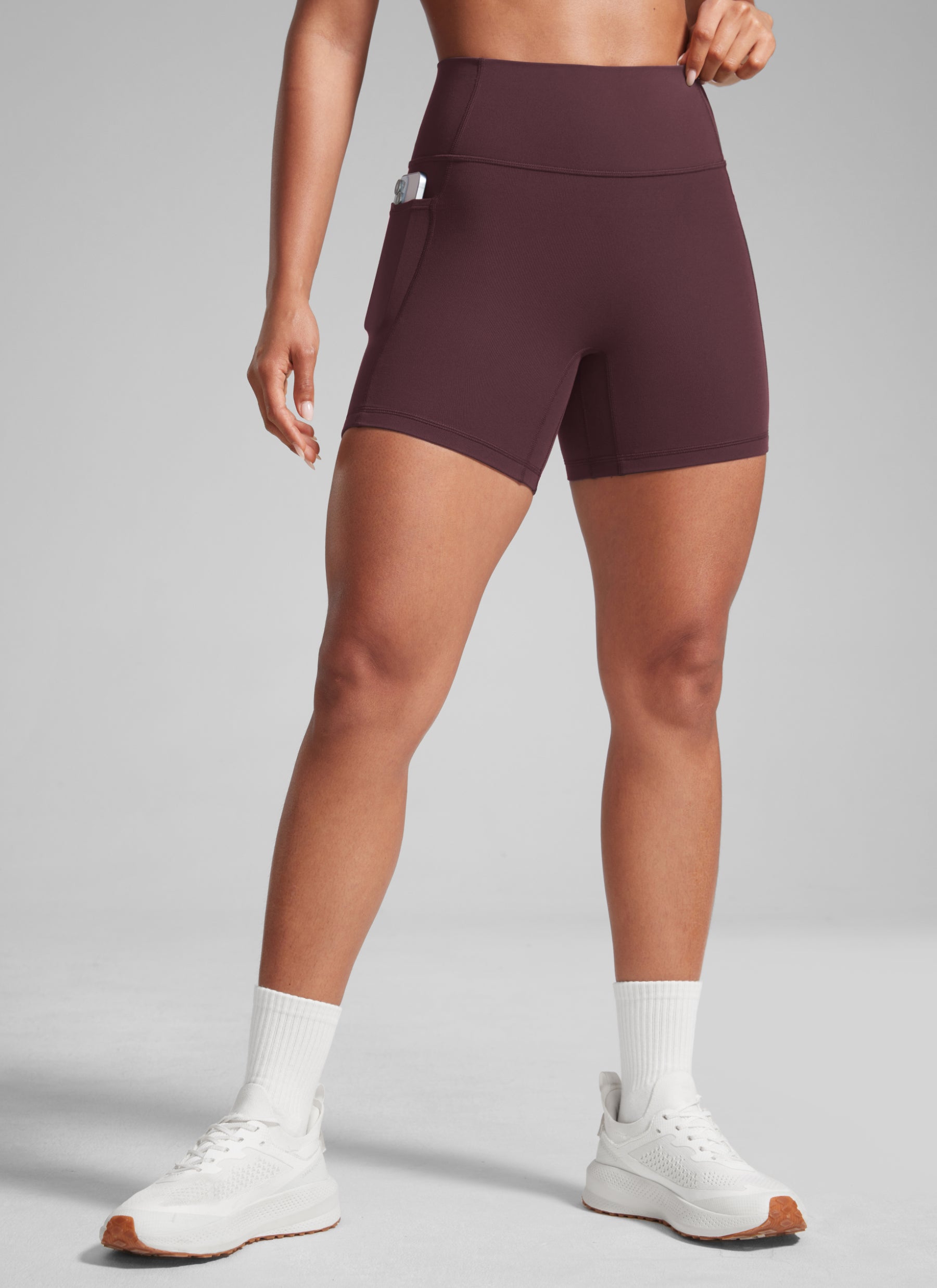 CRZ YOGA Mujer Secretsculpt Shorts Bolsillos Sin Costura Tiro Alto 5