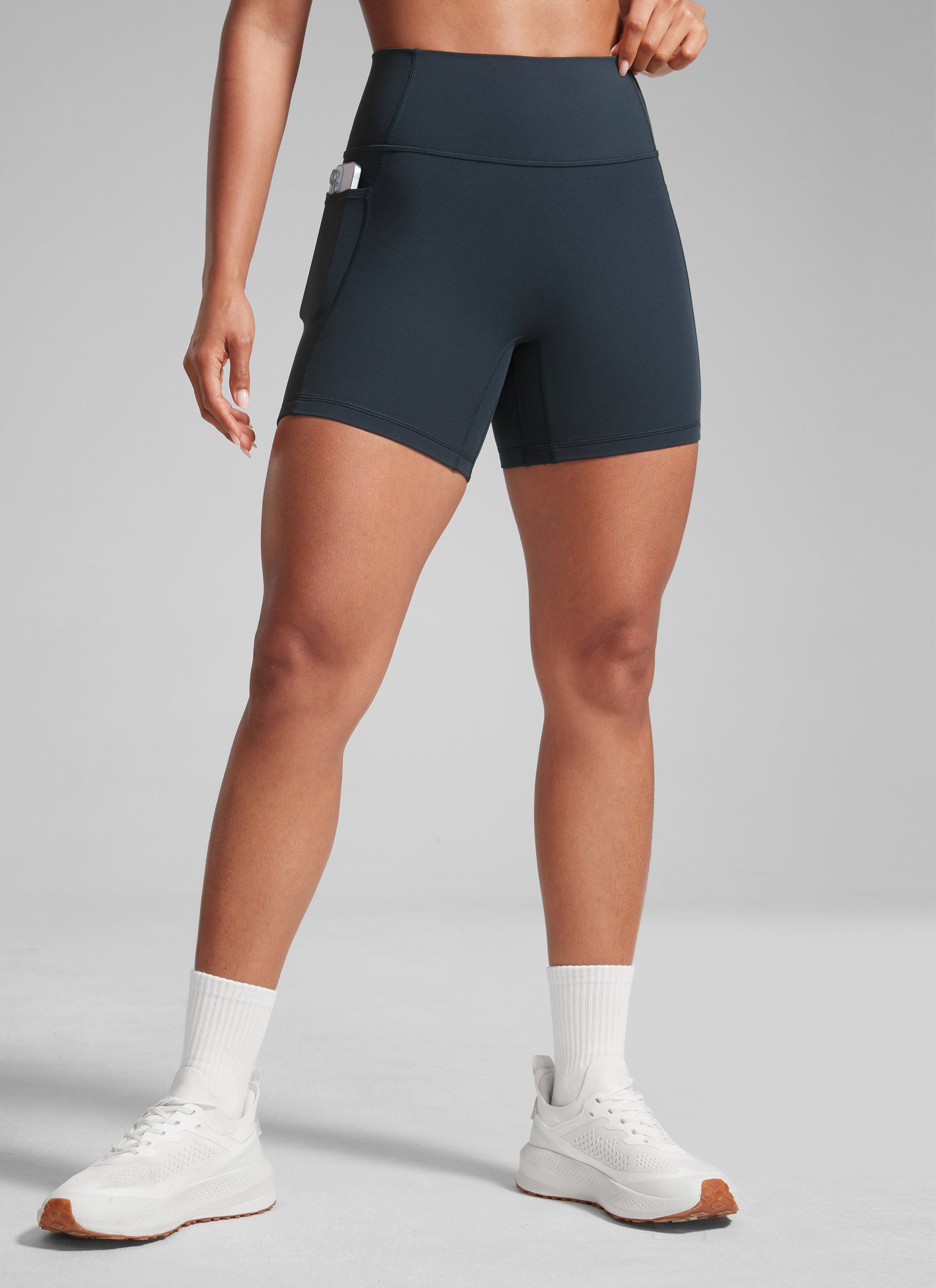 CRZ YOGA Butterlift Shorts Mujer 5'' Culo Fruncido sin Costura True Navy