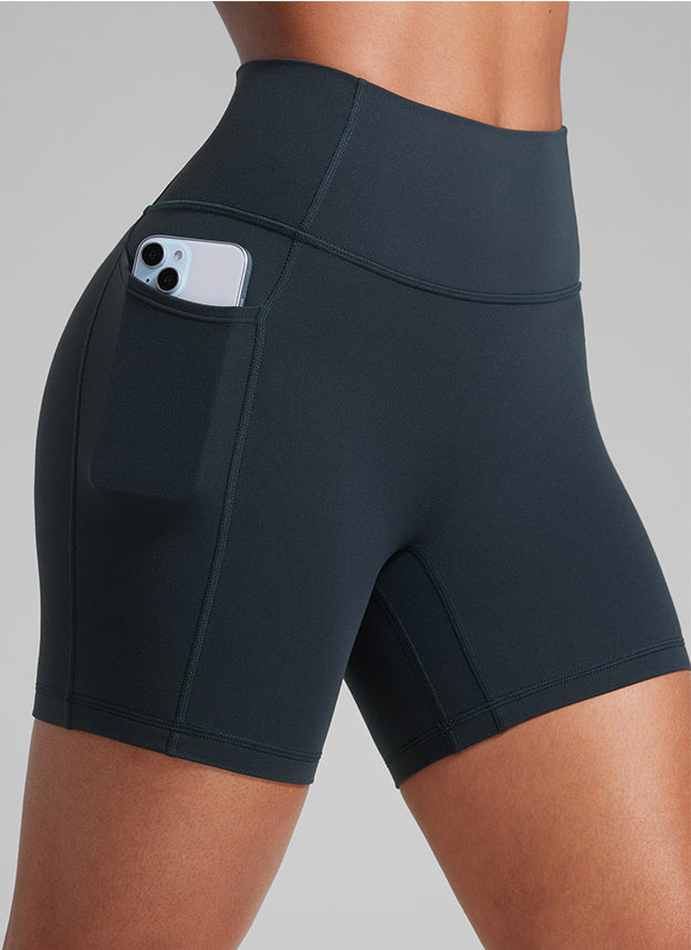 CRZ YOGA Butterlift Shorts Mujer 5'' Culo Fruncido sin Costura True Navy