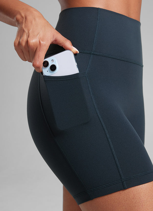 CRZ YOGA Butterlift Shorts Mujer 5'' Culo Fruncido sin Costura True Navy