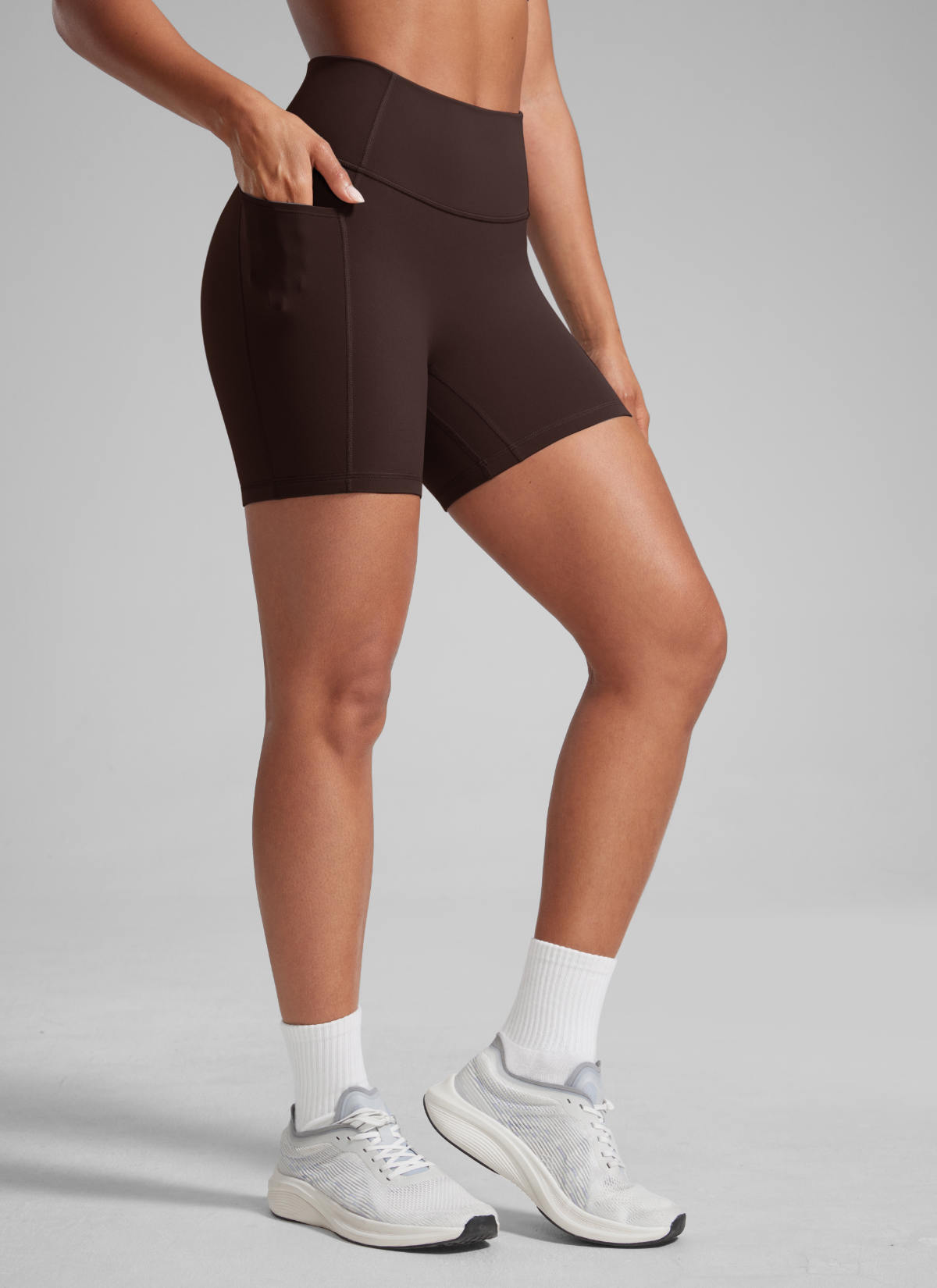 CRZ YOGA Mujer Secretsculpt Shorts Bolsillos Sin Costura Tiro Alto 5