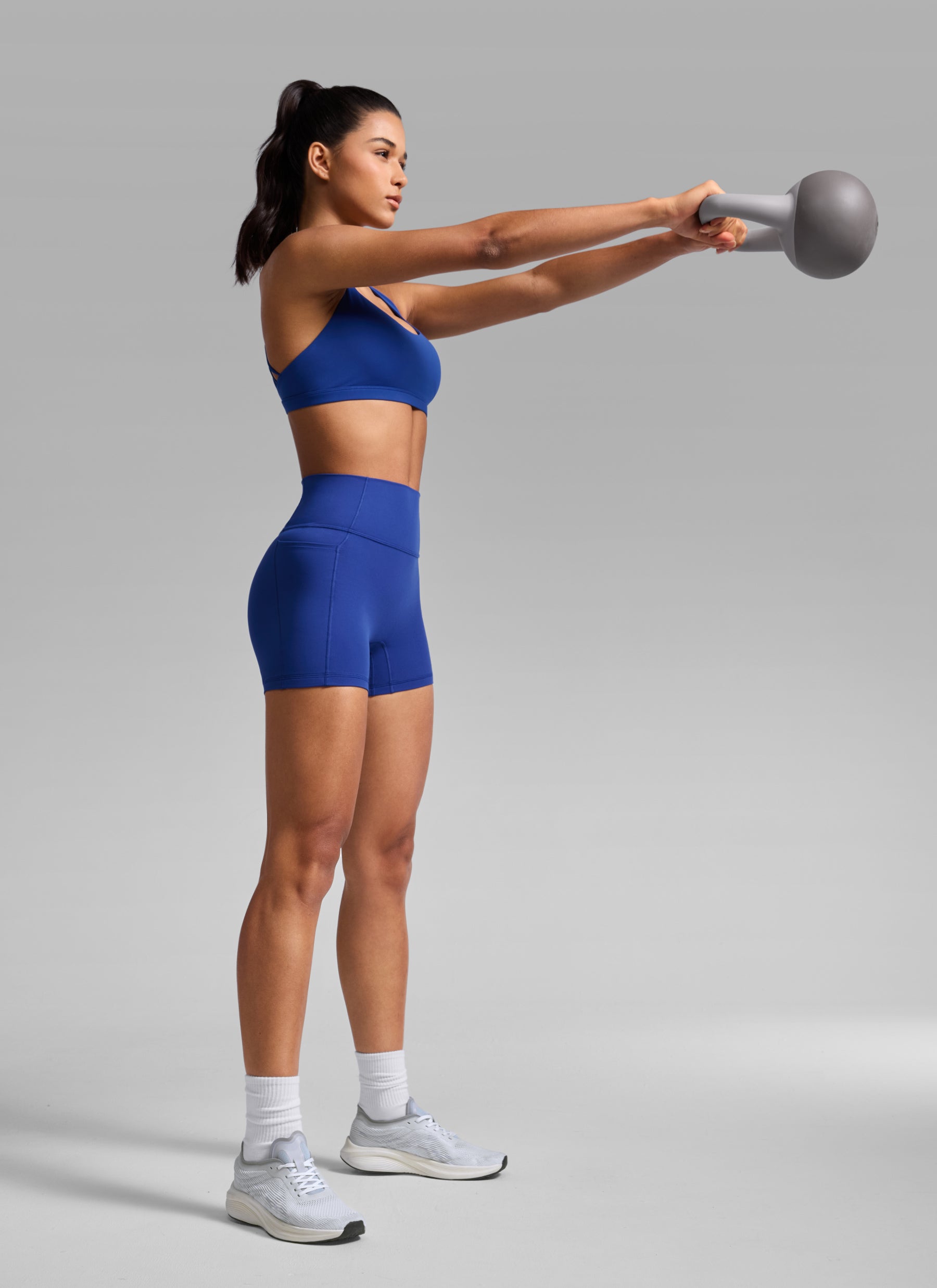 CRZ YOGA Mujer Secretsculpt Shorts Bolsillos Sin Costura Tiro Alto 5