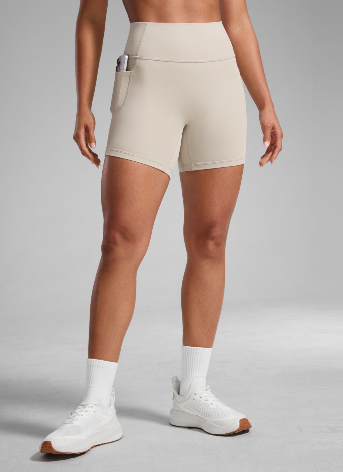 CRZ YOGA Butterlift Shorts Mujer 5'' Culo Fruncido sin Costura Bronceado Mojave