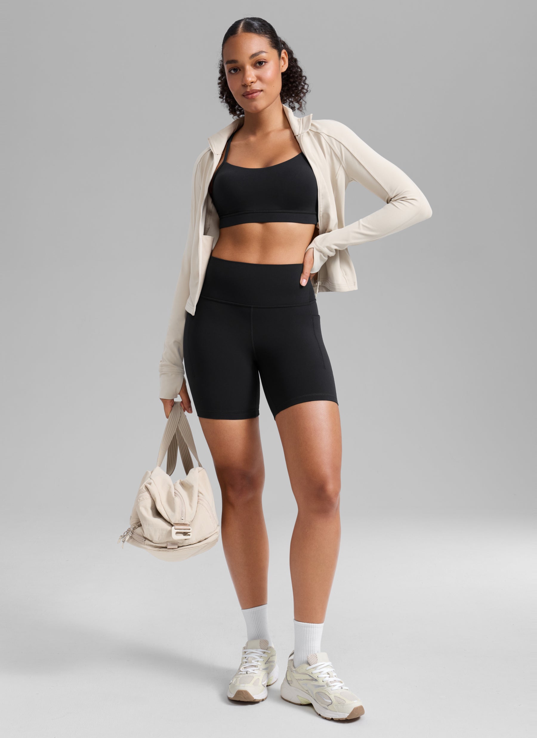 CRZ YOGA Mujer Butterlift Shorts Biker Tiro Alto Bolsillos 6