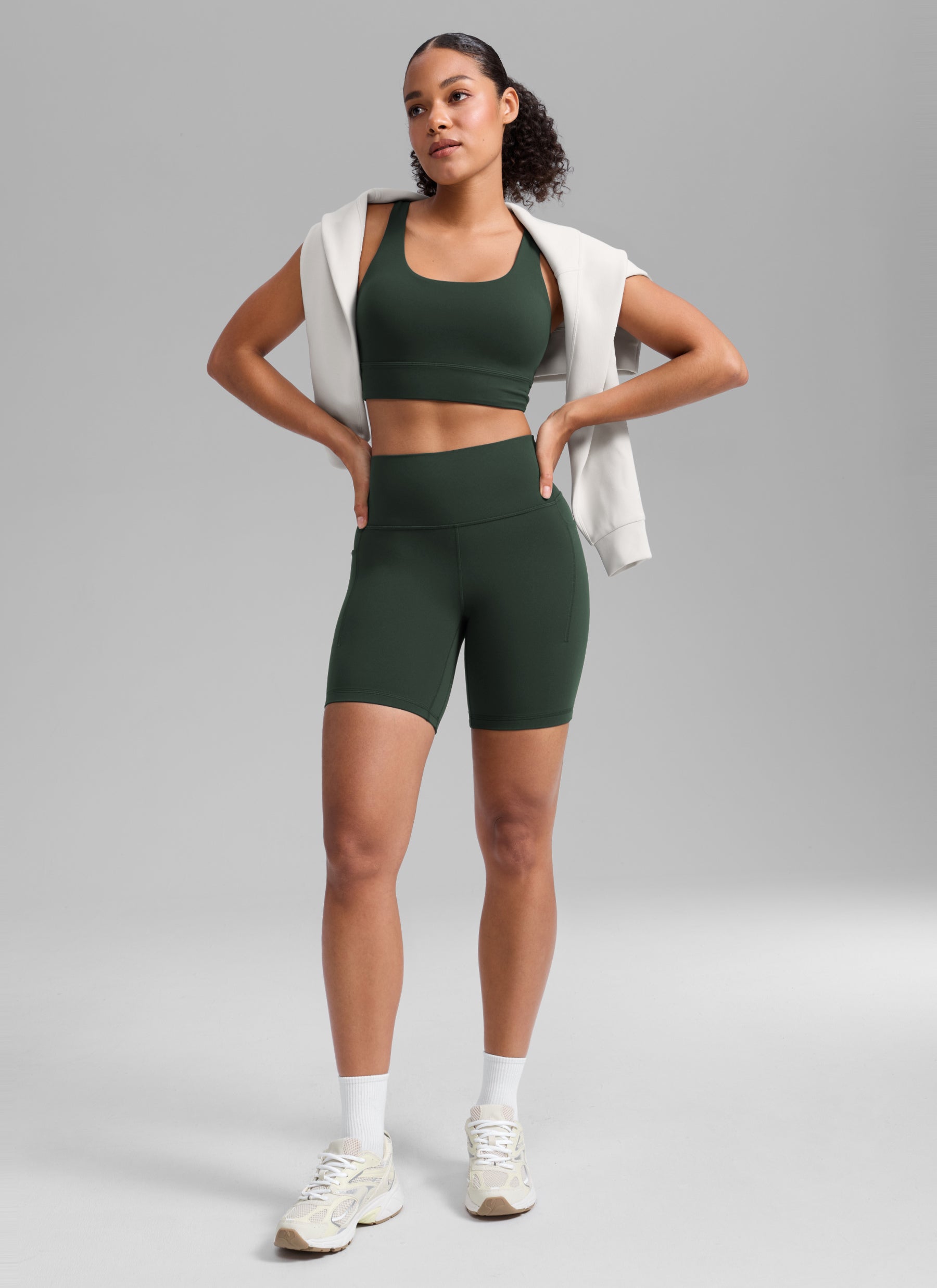 CRZ YOGA Mujer Butterlift Shorts Biker Tiro Alto Bolsillos 6