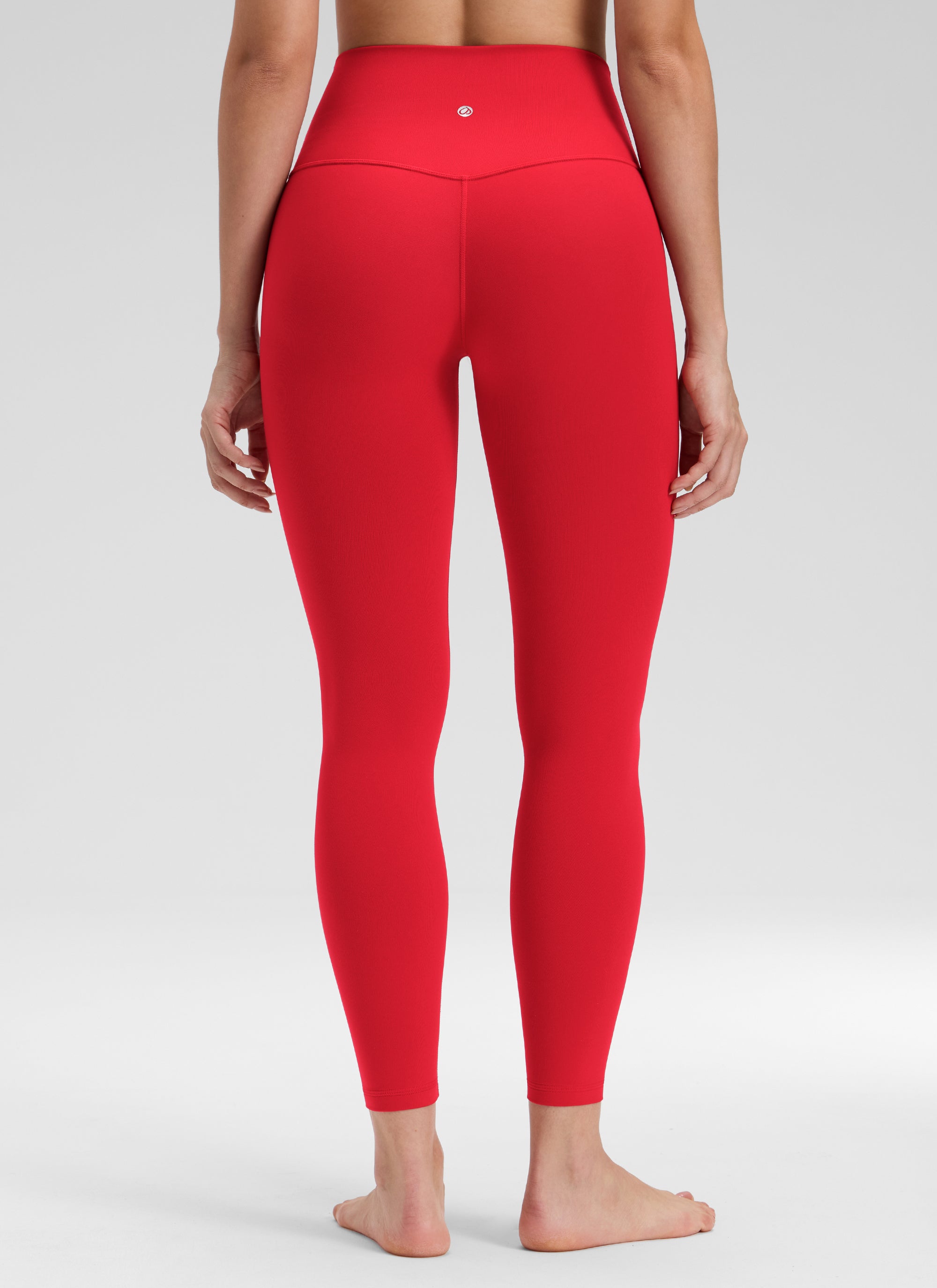 CRZ YOGA Leggings Mujer Yoga Butterluxe Talle Alto sin Costura Frontal Rojo Aurora