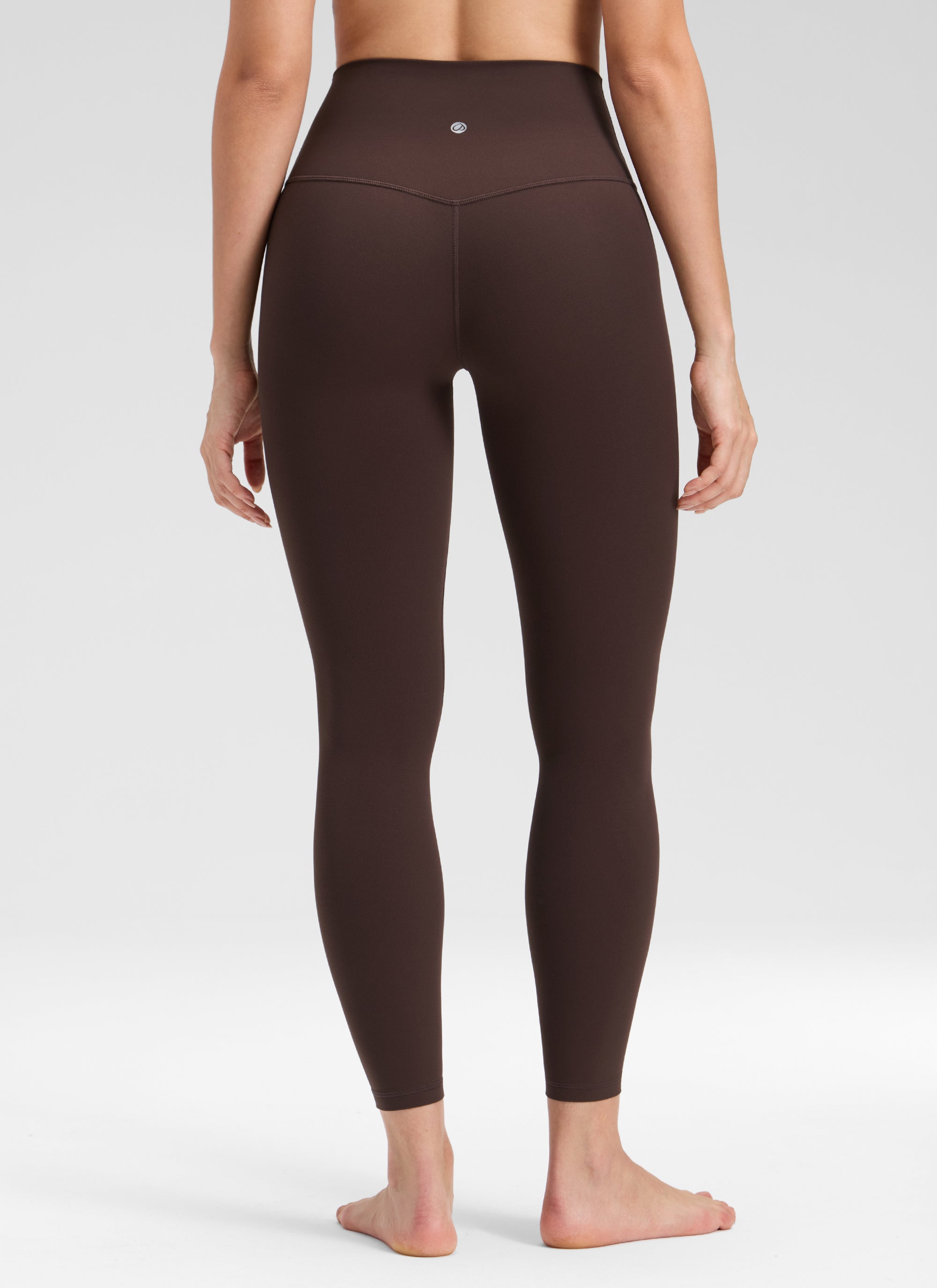 CRZ YOGA Leggings Mujer Yoga Butterluxe Talle Alto sin Costura Frontal Marrón Fudge Caliente