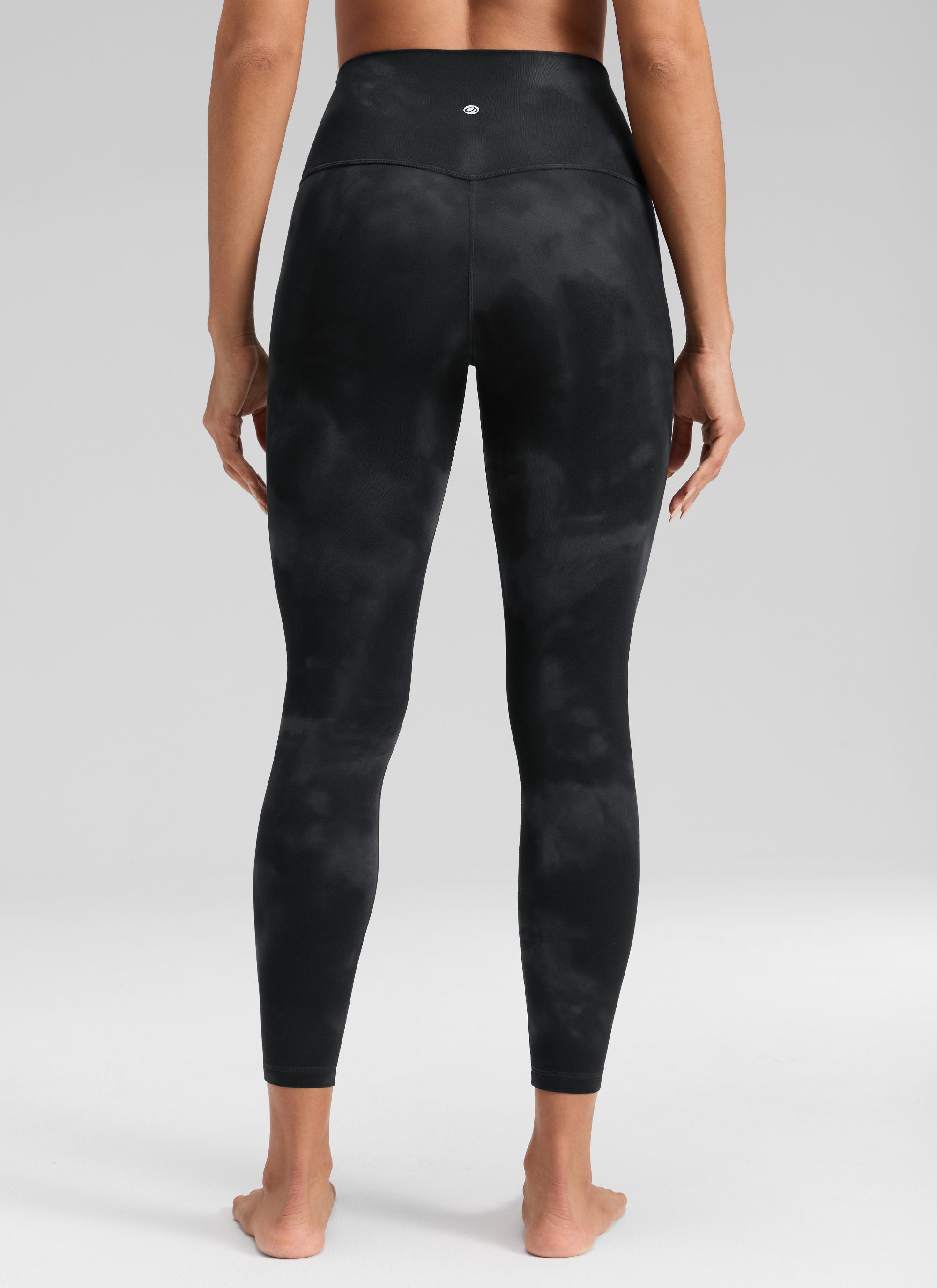 CRZ YOGA Leggings Mujer Yoga Butterluxe Talle Alto sin Costura Frontal Flores De Tinte Negro