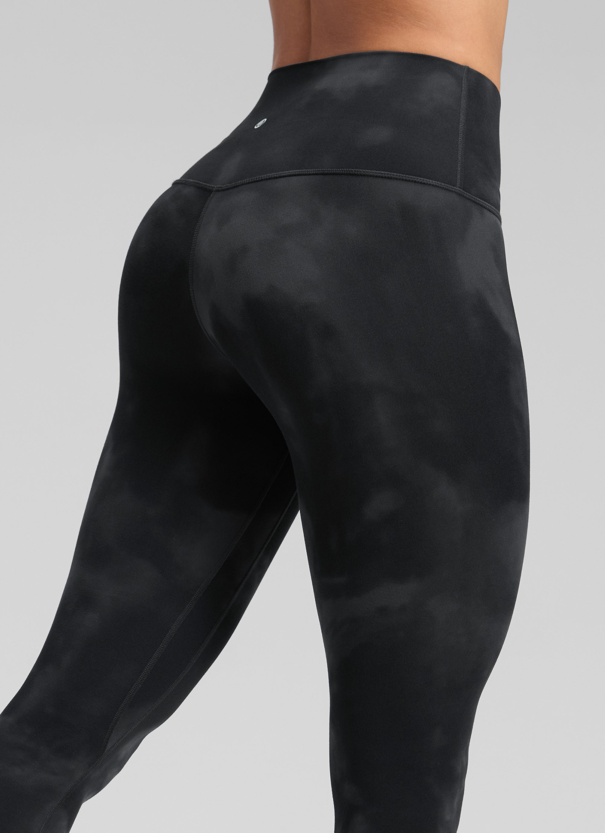 CRZ YOGA Leggings Mujer Yoga Butterluxe Talle Alto sin Costura Frontal Flores De Tinte Negro