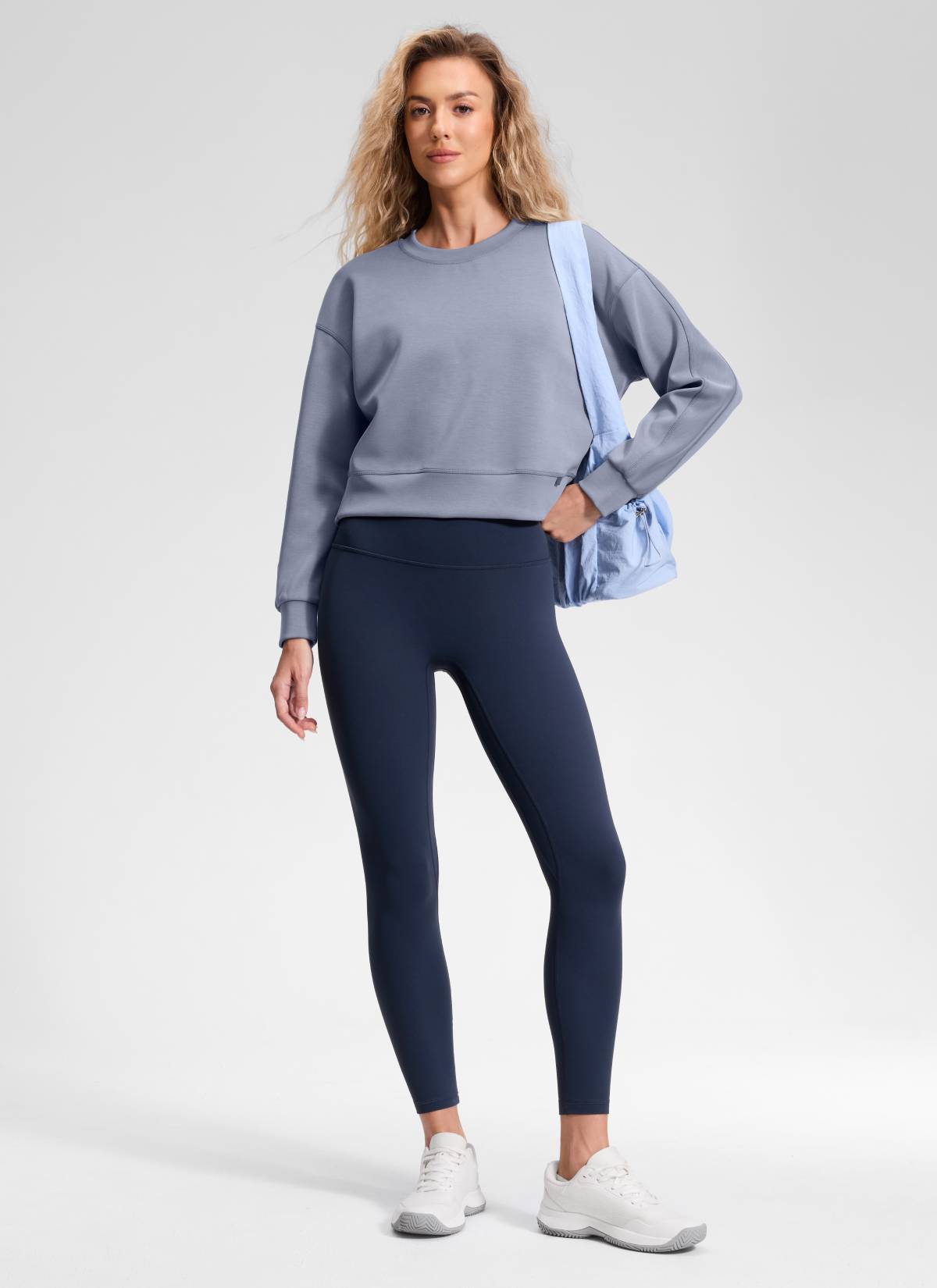 CRZ YOGA Leggings Mujer Yoga Butterluxe Talle Alto sin Costura Frontal Azul Club
