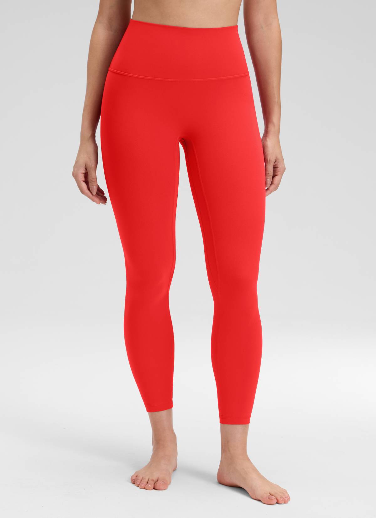 CRZ YOGA Leggings Mujer Yoga Butterluxe Talle Alto sin Costura Frontal Rojo Profundo