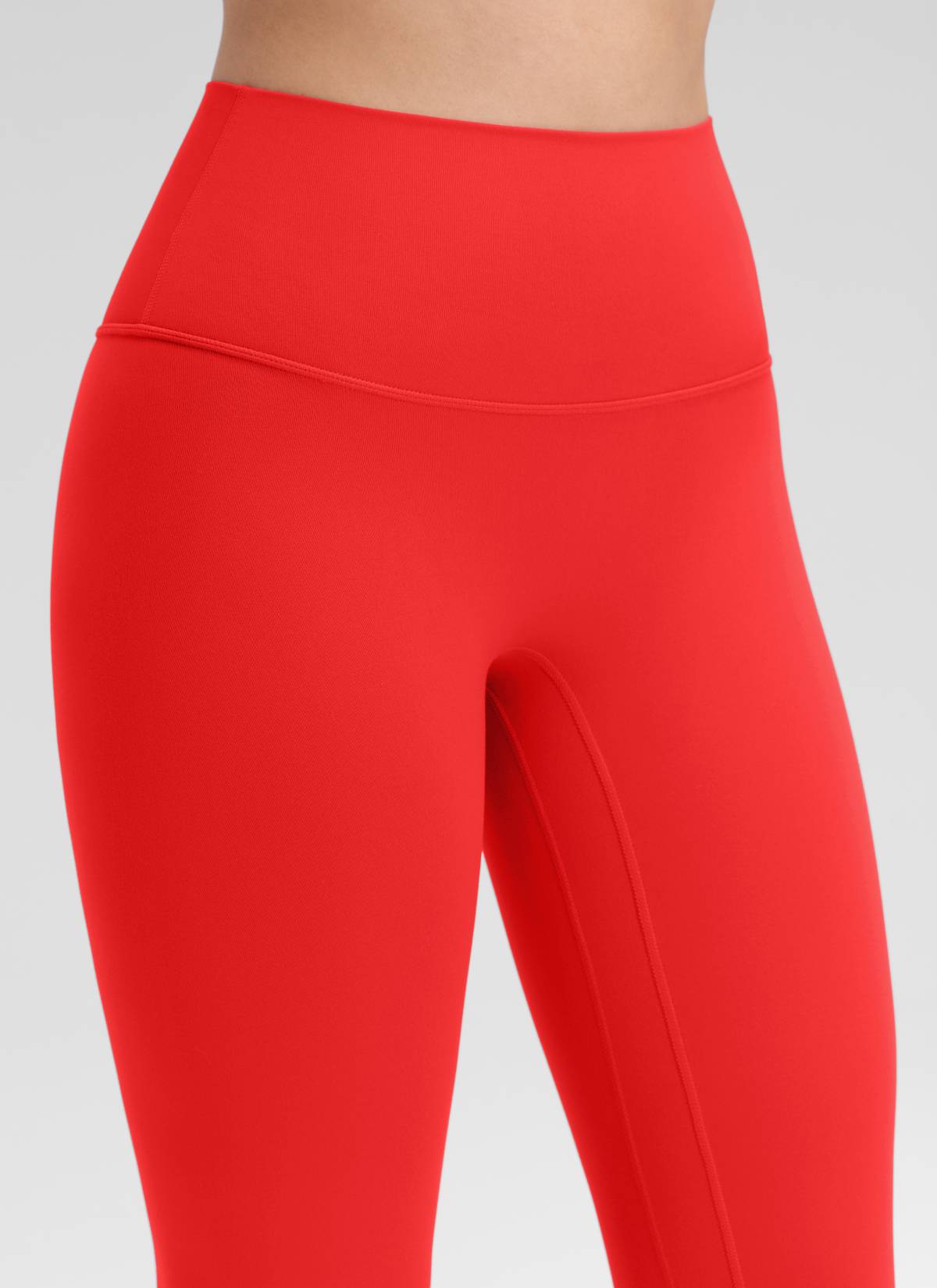 CRZ YOGA Leggings Mujer Yoga Butterluxe Talle Alto sin Costura Frontal Rojo Profundo