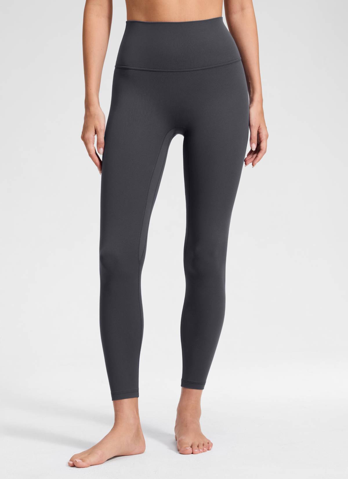 CRZ YOGA Leggings Mujer Yoga Butterluxe Talle Alto sin Costura Frontal Gris grafito