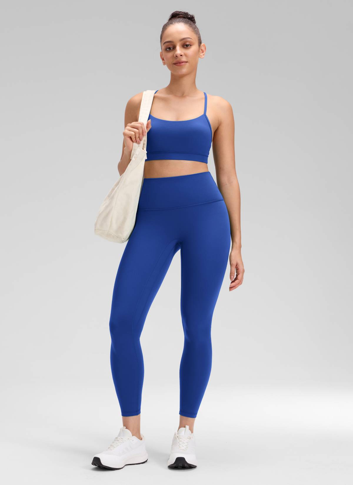 CRZ YOGA Leggings Mujer Yoga Butterluxe Talle Alto sin Costura Frontal Azul Ondulante