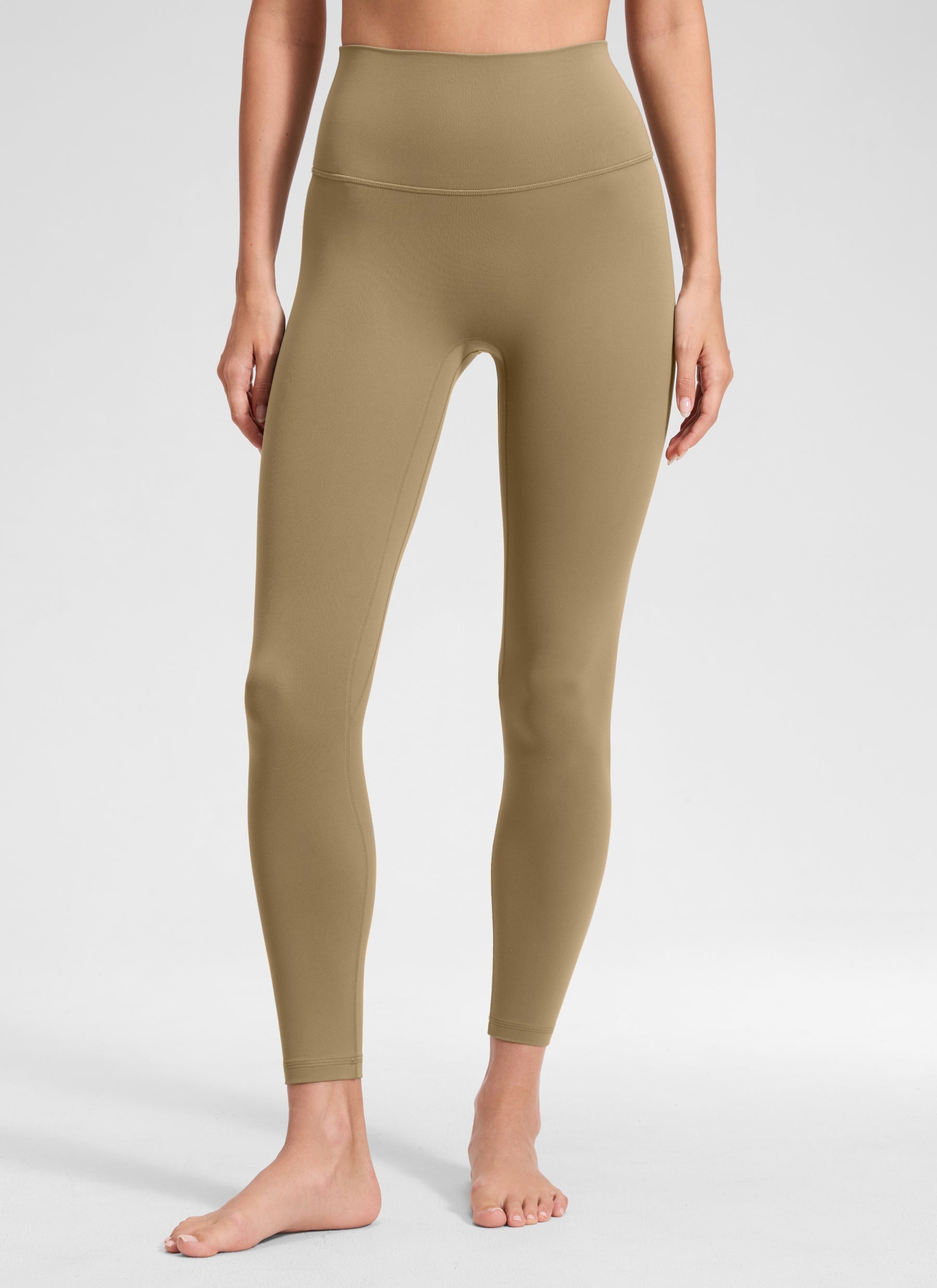 CRZ YOGA Leggings Mujer Yoga Butterluxe Talle Alto sin Costura Frontal Marrón Soul