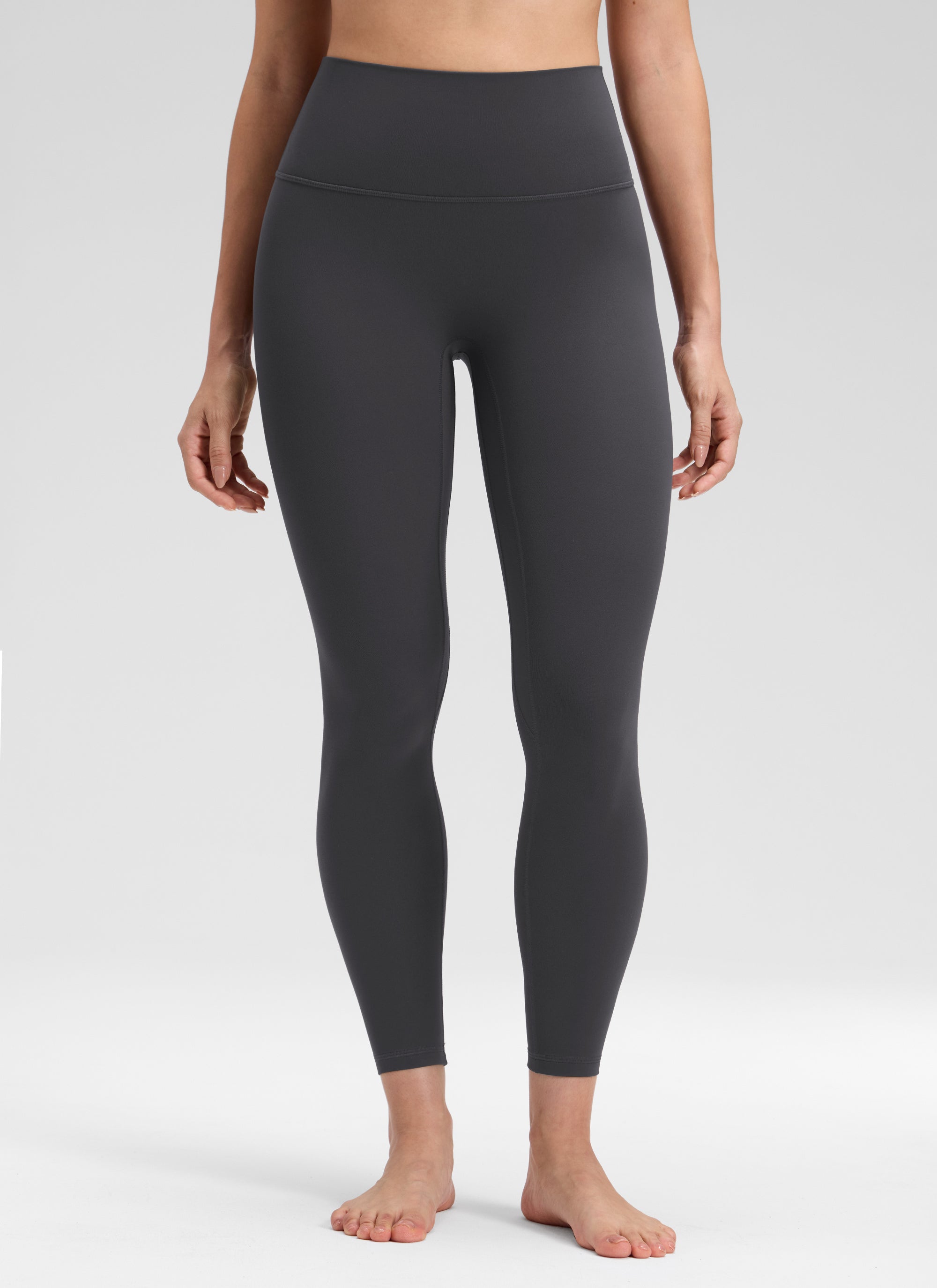 CRZ YOGA Leggings Mujer Yoga Butterluxe Talle Alto sin Costura Frontal Gris misterioso