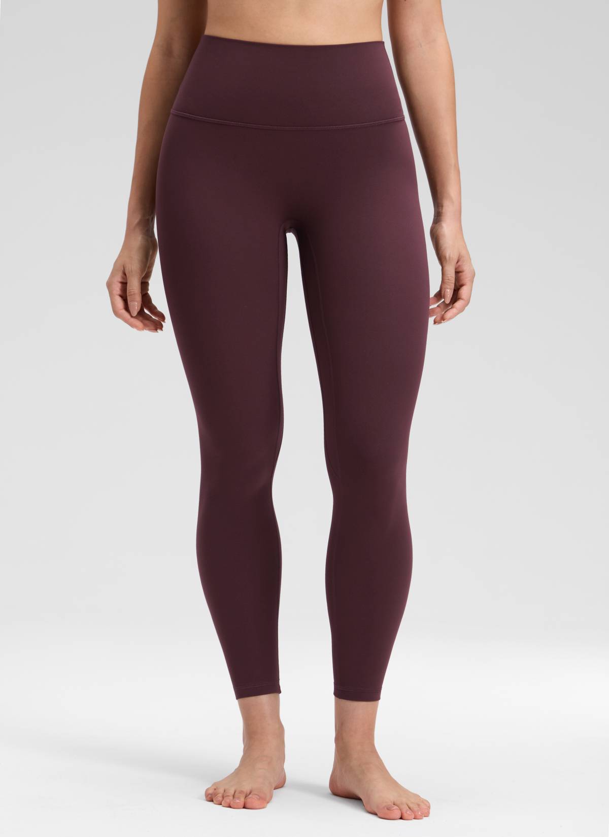 CRZ YOGA Leggings Mujer Yoga Butterluxe Talle Alto sin Costura Frontal Ciruela madura