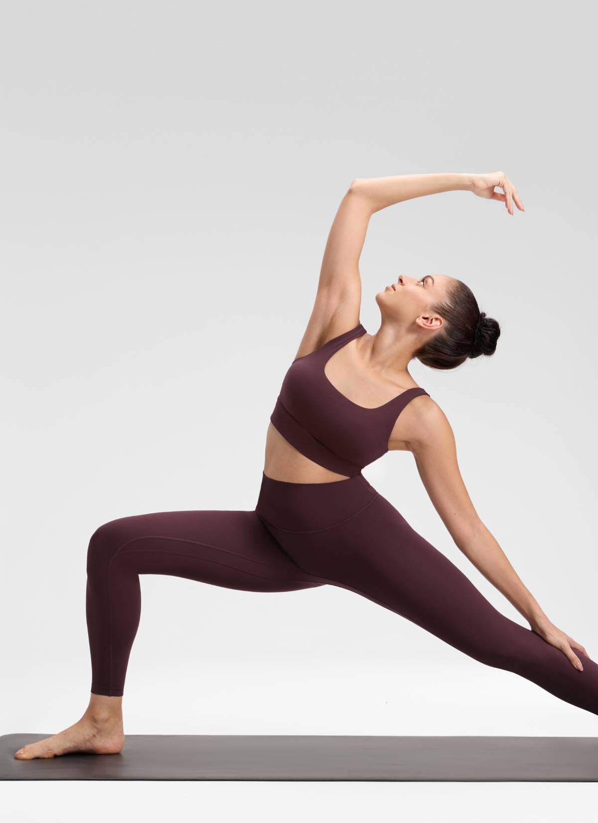 CRZ YOGA Leggings Mujer Yoga Butterluxe Talle Alto sin Costura Frontal Ciruela madura