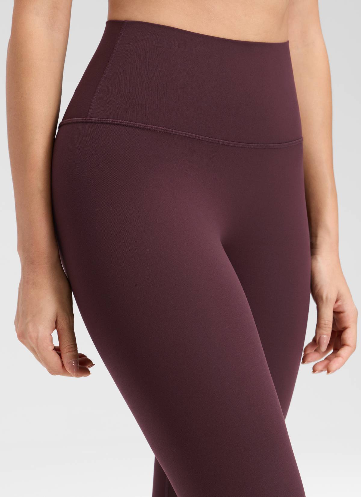 CRZ YOGA Leggings Mujer Yoga Butterluxe Talle Alto sin Costura Frontal Ciruela madura