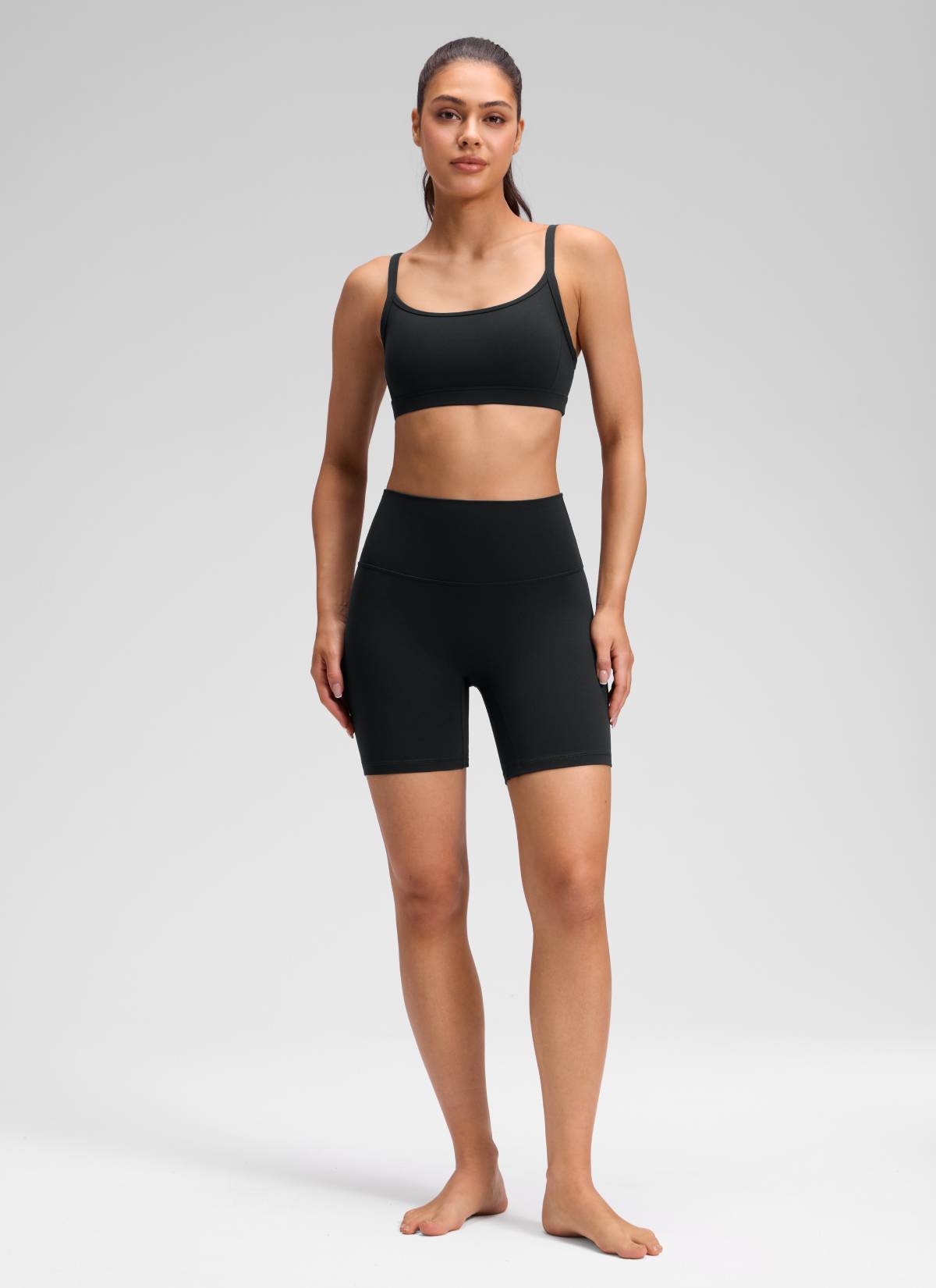CRZ YOGA Corto Butterluxe sin costura frontal para mujer, 6