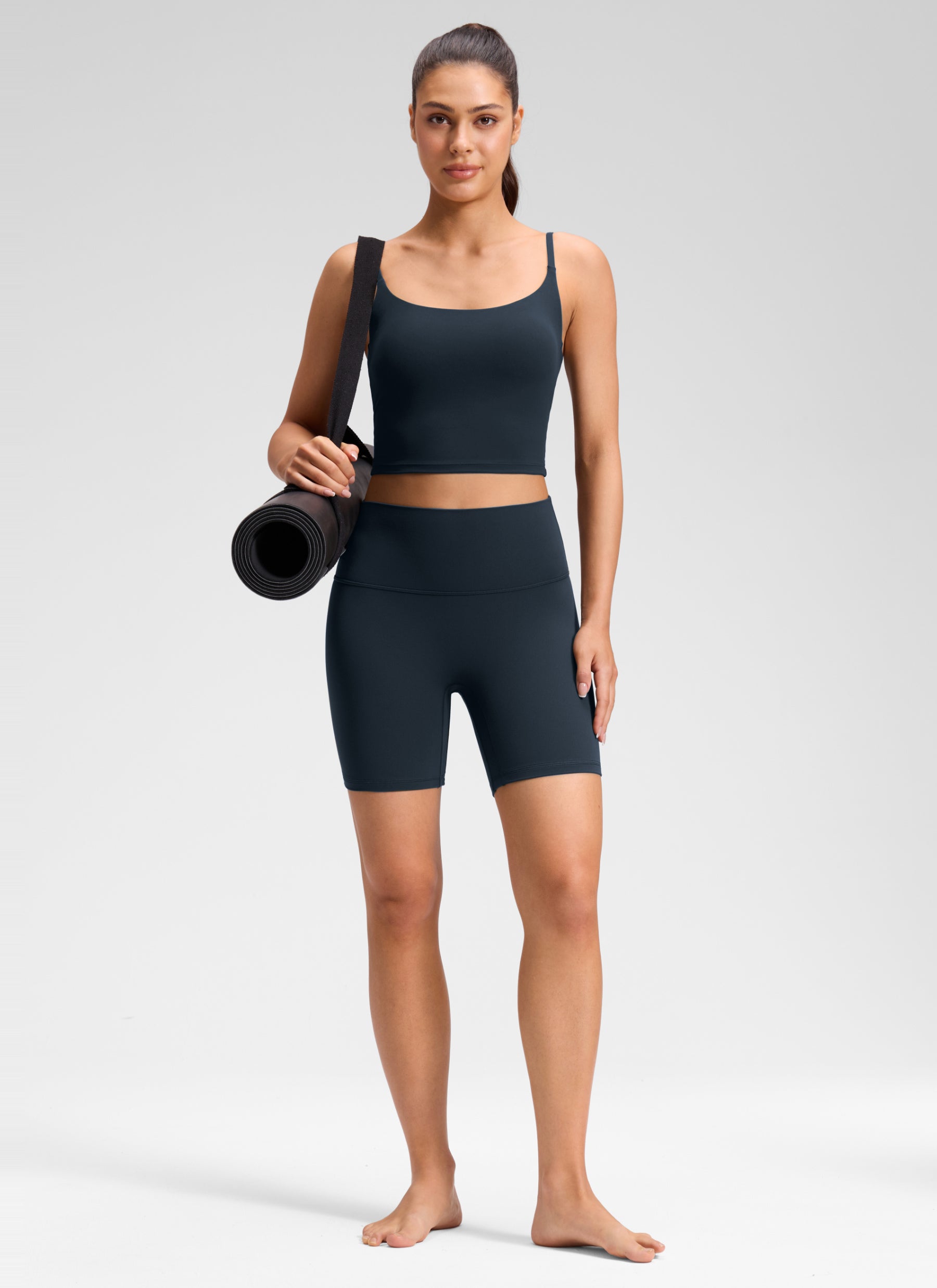 CRZ YOGA Corto Butterluxe sin costura frontal para mujer, 6