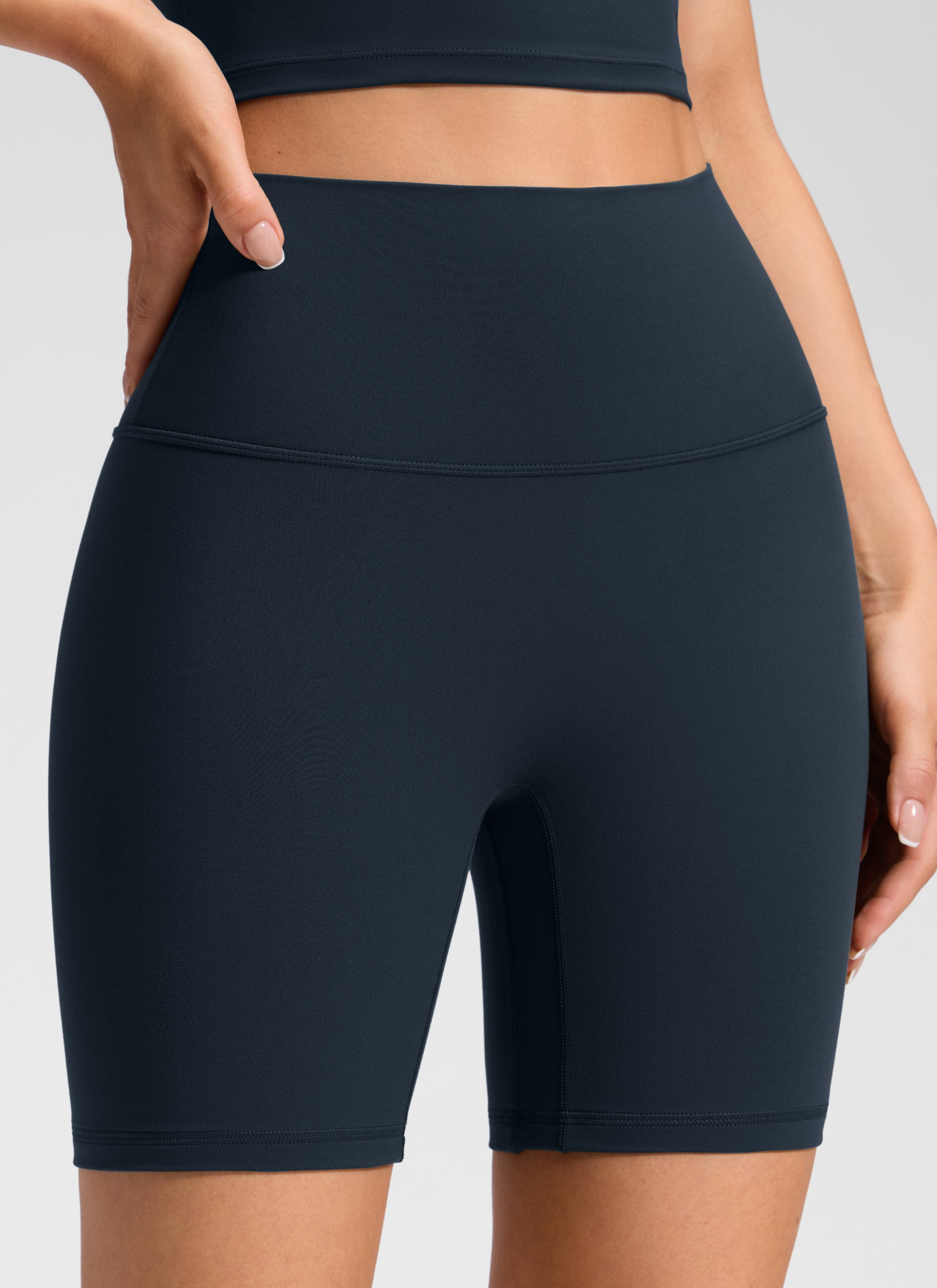 CRZ YOGA Corto Butterluxe sin costura frontal para mujer, 6