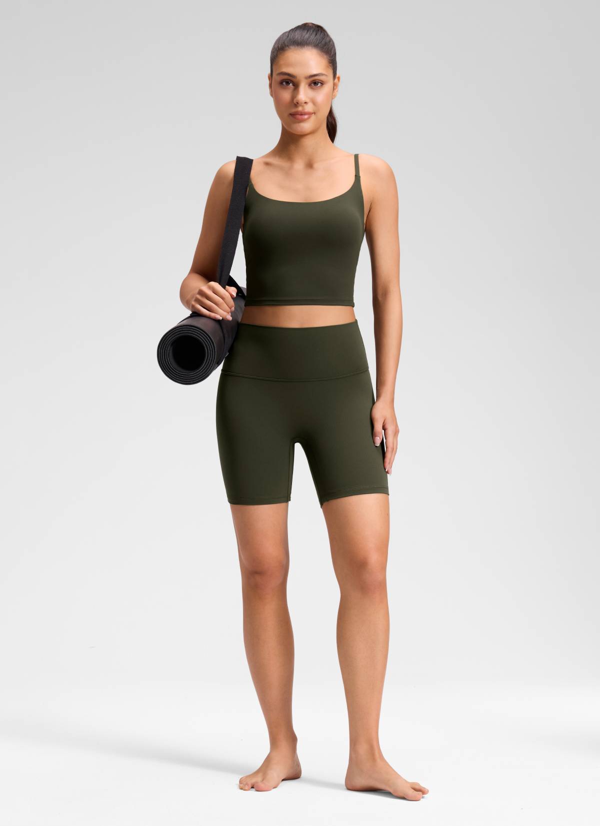 CRZ YOGA Corto Butterluxe sin costura frontal para mujer, 6