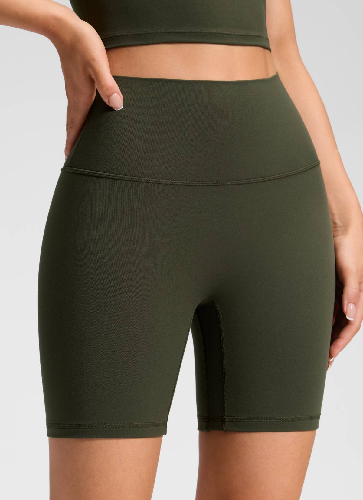 CRZ YOGA Corto Butterluxe sin costura frontal para mujer, 6