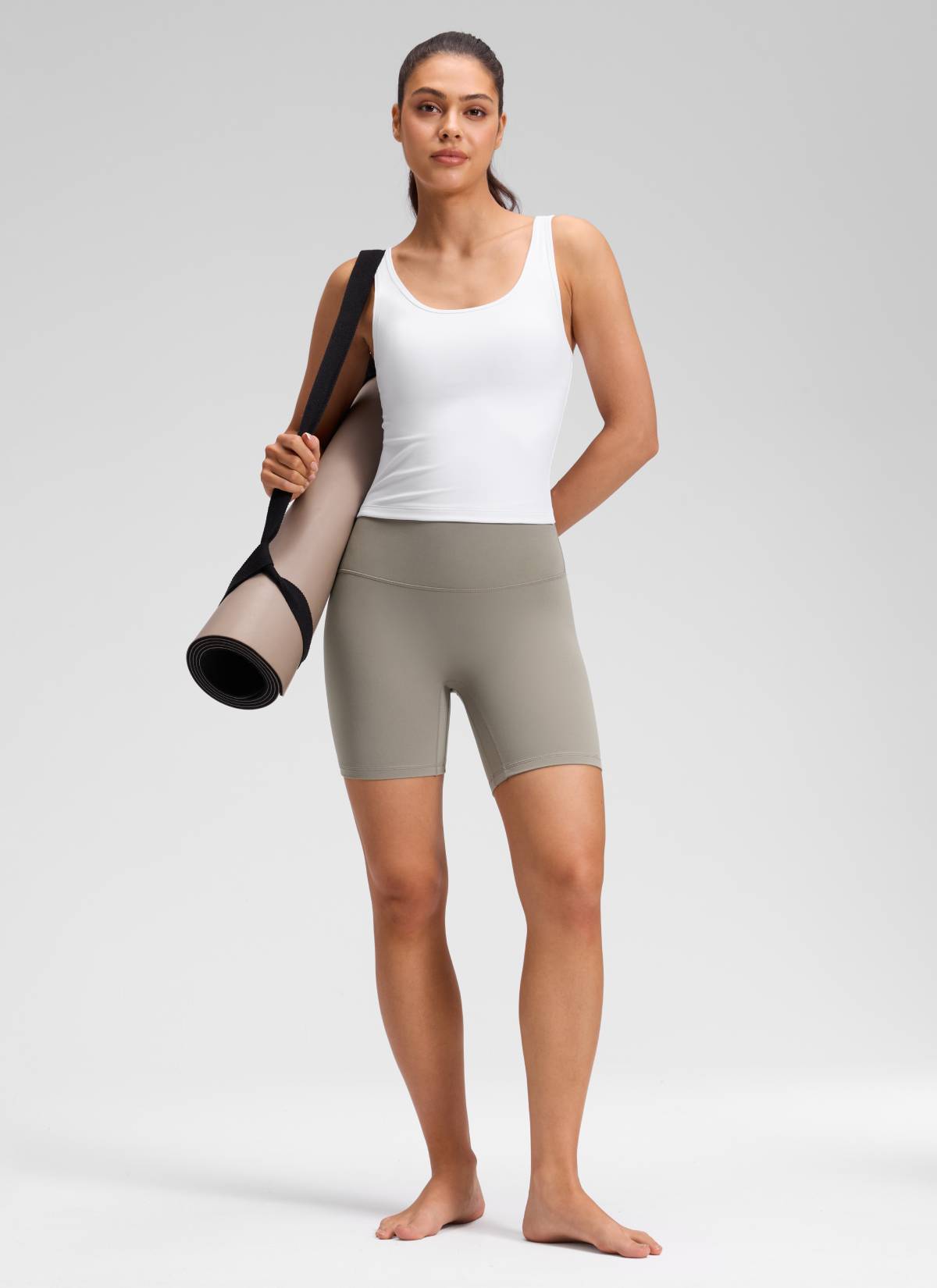 CRZ YOGA Corto Butterluxe sin costura frontal para mujer, 6