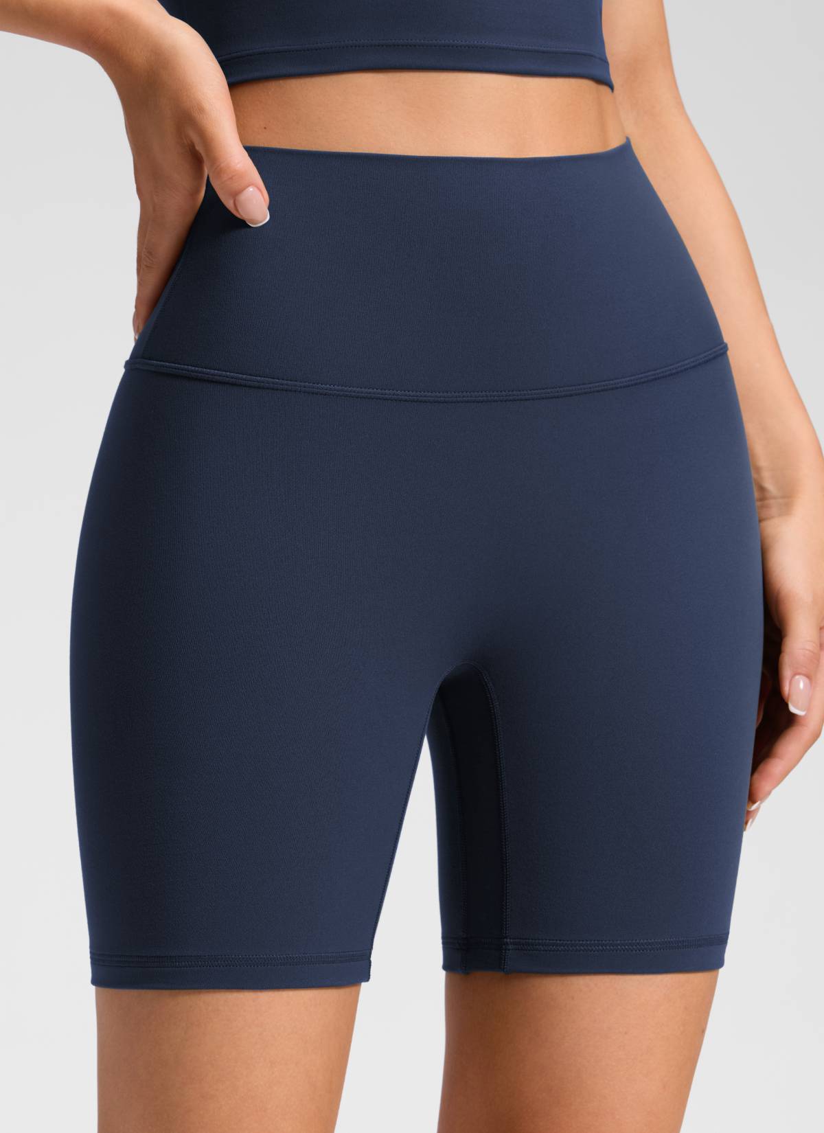 CRZ YOGA Corto Butterluxe sin costura frontal para mujer, 6