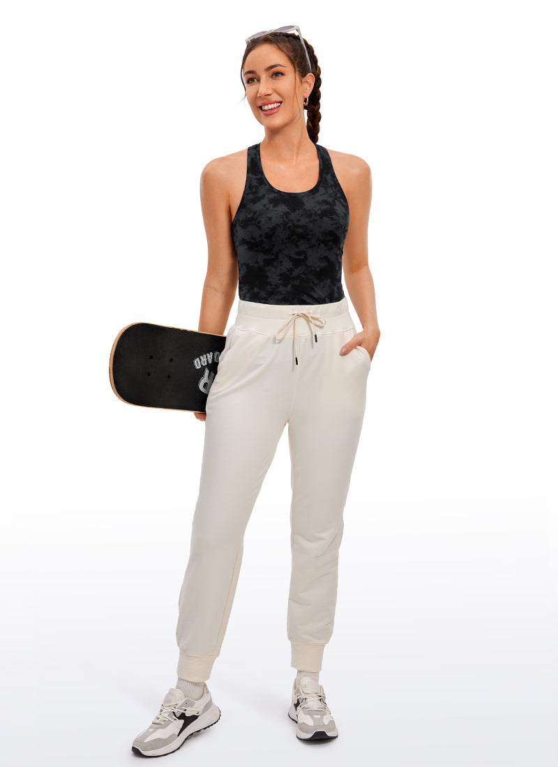 CRZ YOGA Camiseta sin mangas con espalda cruzada Butterluxe para mujer Tinta ahumada Tie Dye
