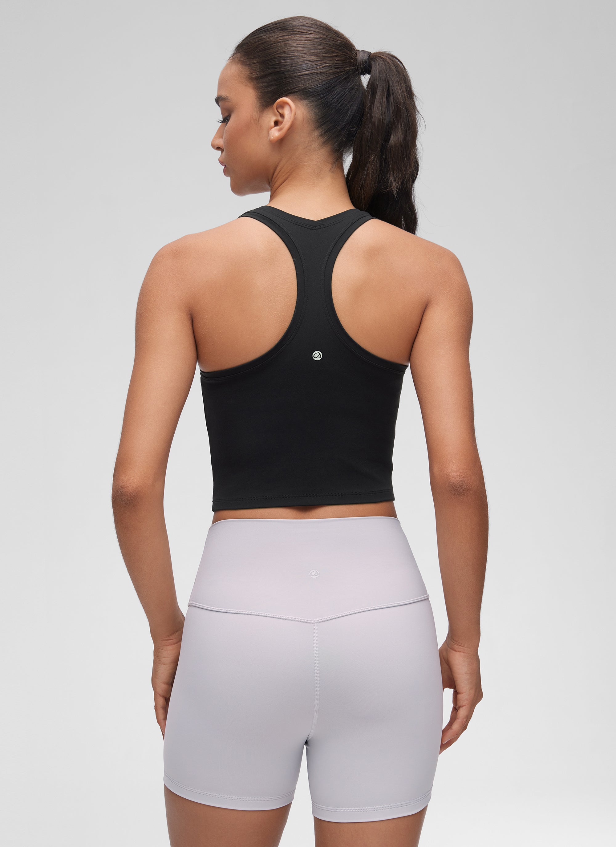 CRZ YOGA Mujer Tank Butterluxe Escote Redondeado y Espalda Racer Negro