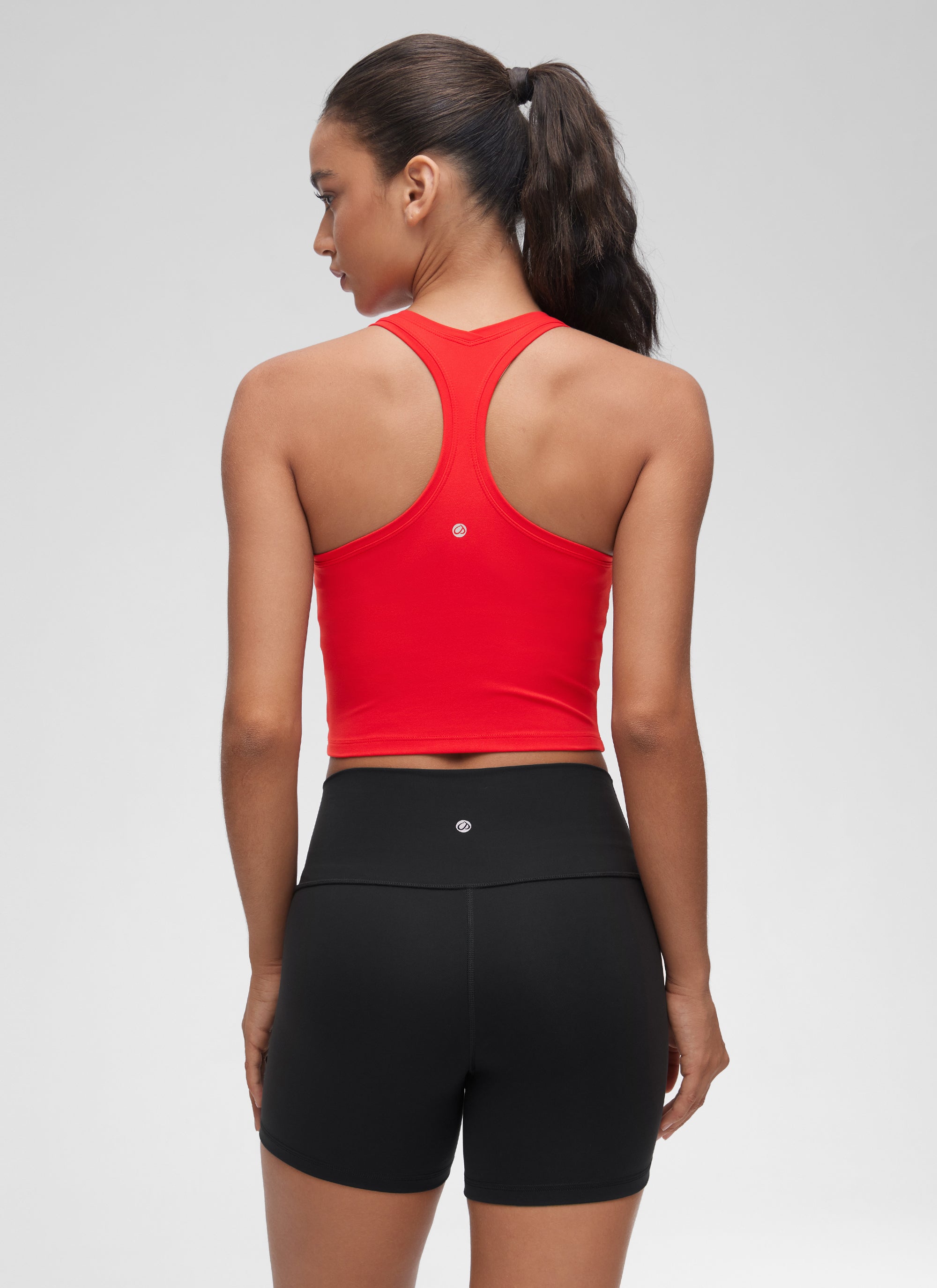 CRZ YOGA Mujer Tank Butterluxe Escote Redondeado y Espalda Racer Rojo Profundo