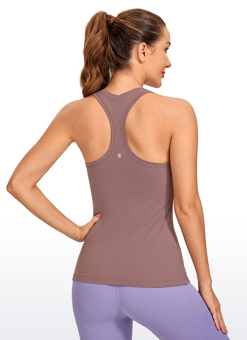 CRZ YOGA Camiseta sin mangas con espalda cruzada Butterluxe para mujer Color de malva