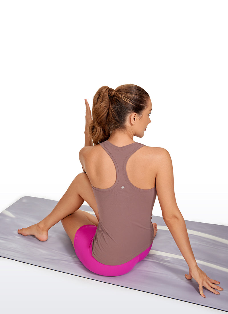 CRZ YOGA Camiseta sin mangas con espalda cruzada Butterluxe para mujer Color de malva