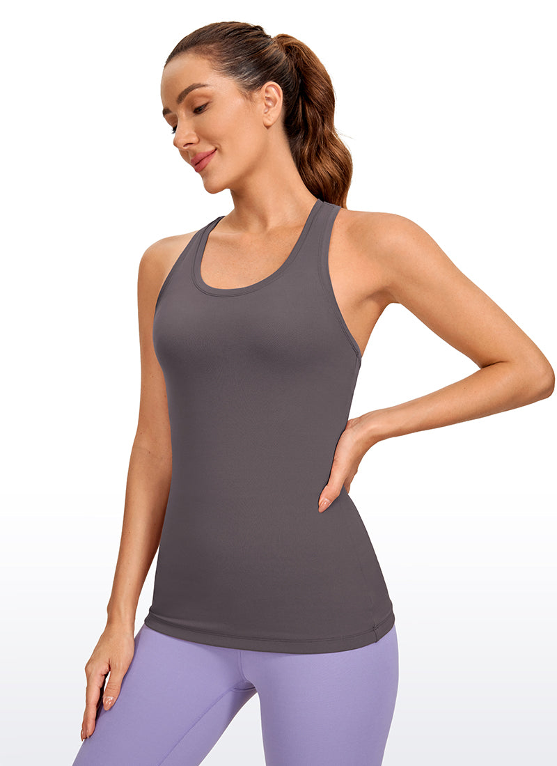 CRZ YOGA Camiseta sin mangas con espalda cruzada Butterluxe para mujer Tornado