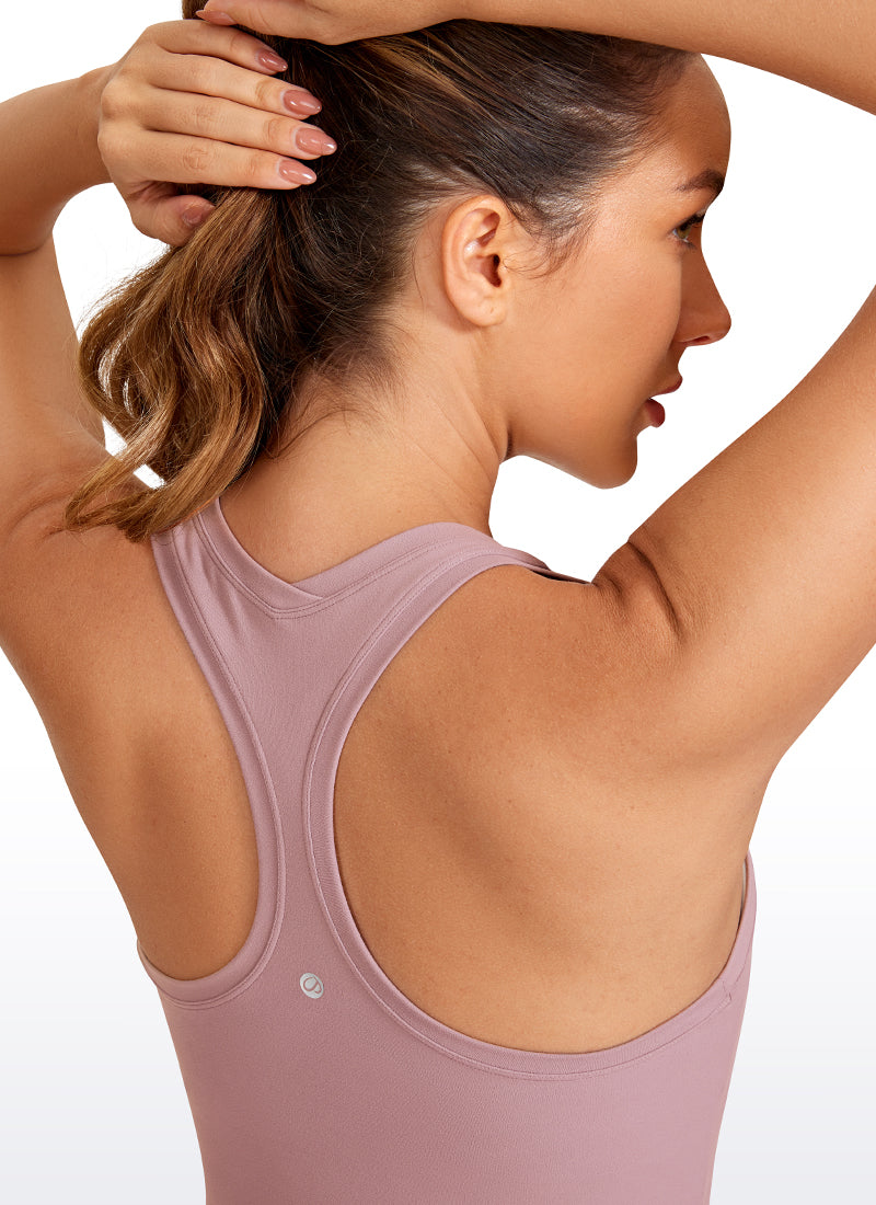 CRZ YOGA Butterluxe Camiseta sin Mangas con Espalda Cruzada para Mujer Rose Fragrant Purple
