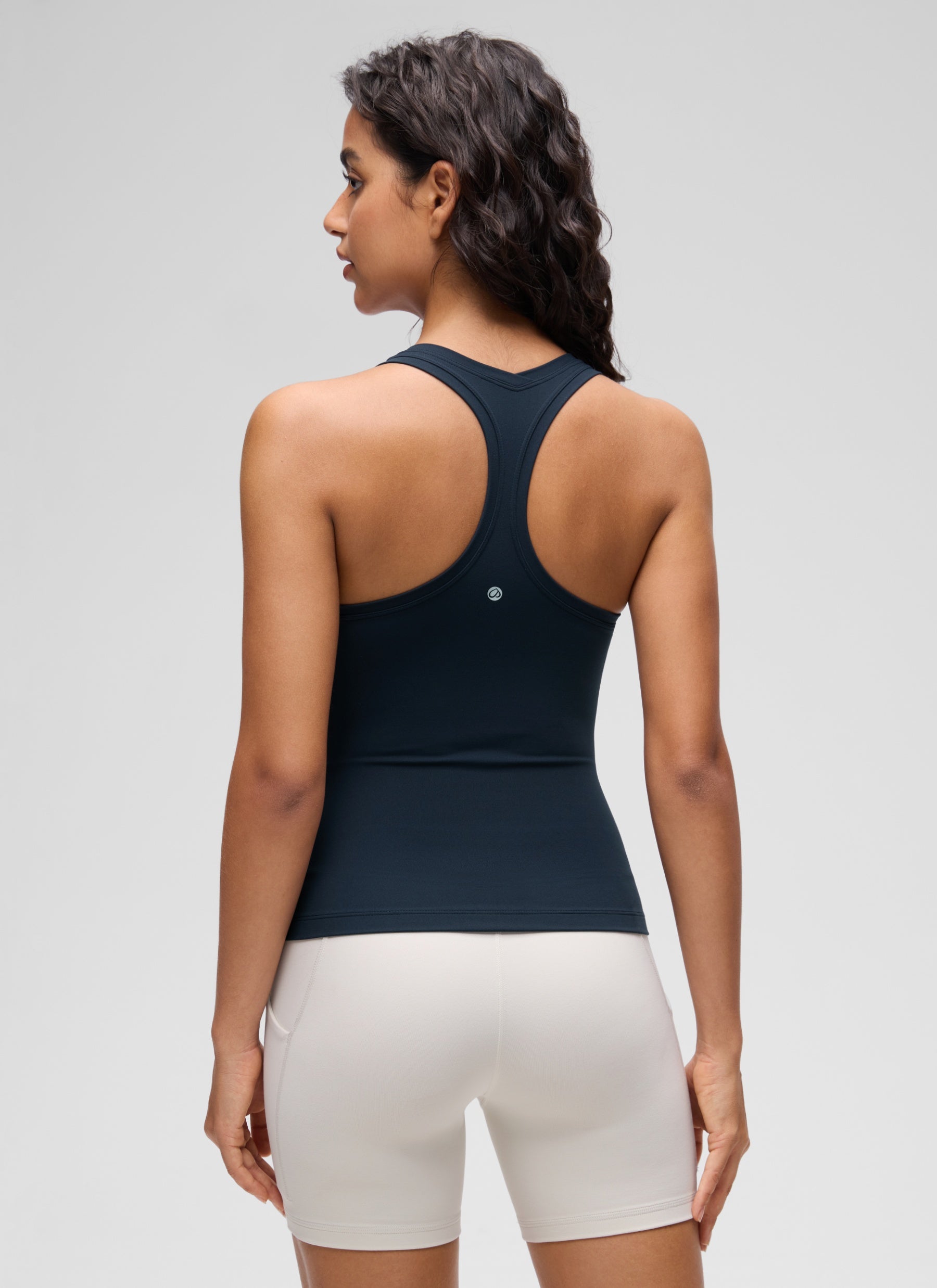 CRZ YOGA Butterluxe Camiseta sin Mangas con Espalda Cruzada para Mujer True Navy