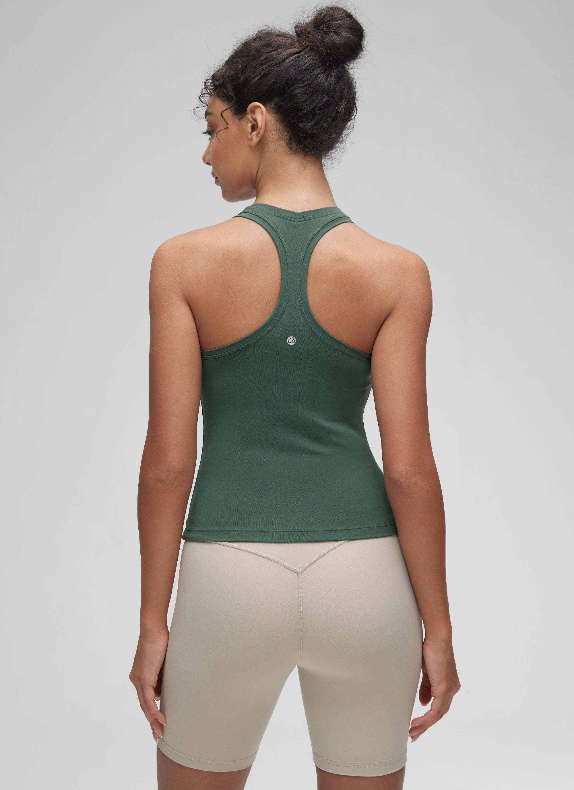 CRZ YOGA Butterluxe Camiseta sin Mangas con Espalda Cruzada para Mujer Verde Bosque Oscuro