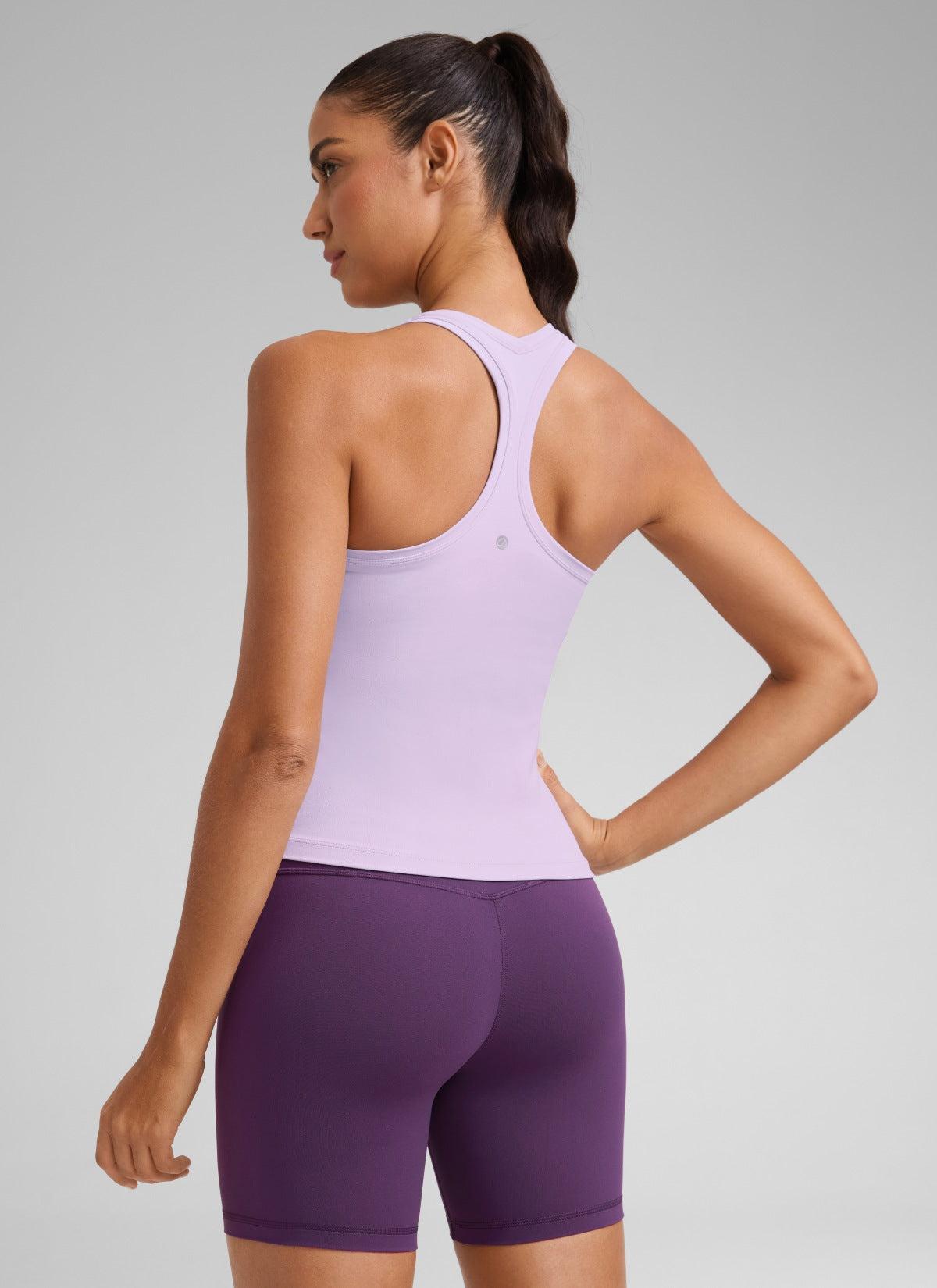 CRZ YOGA Butterluxe Camiseta sin Mangas con Espalda Cruzada para Mujer Aire Lila