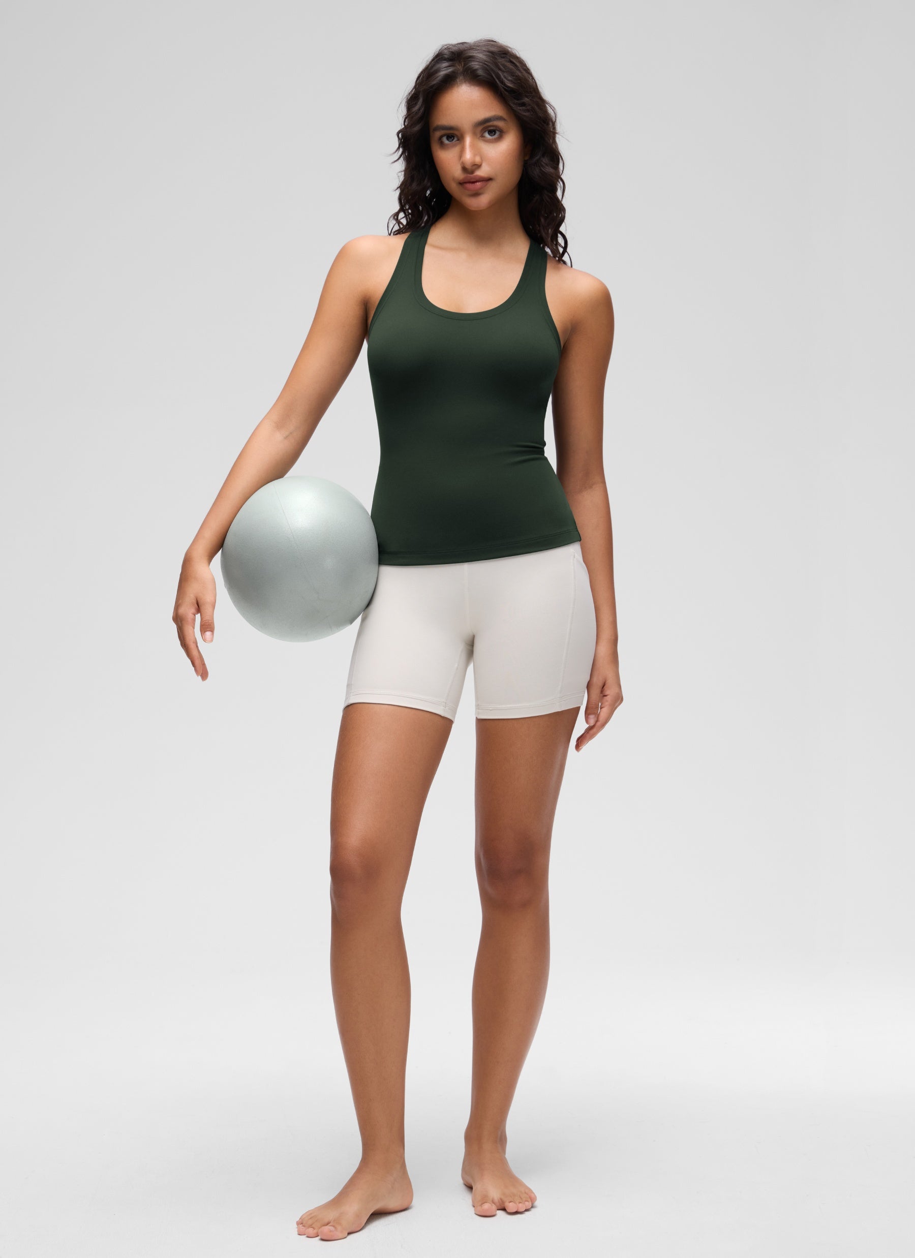 CRZ YOGA Butterluxe Camiseta sin Mangas con Espalda Cruzada para Mujer Leyenda Verde