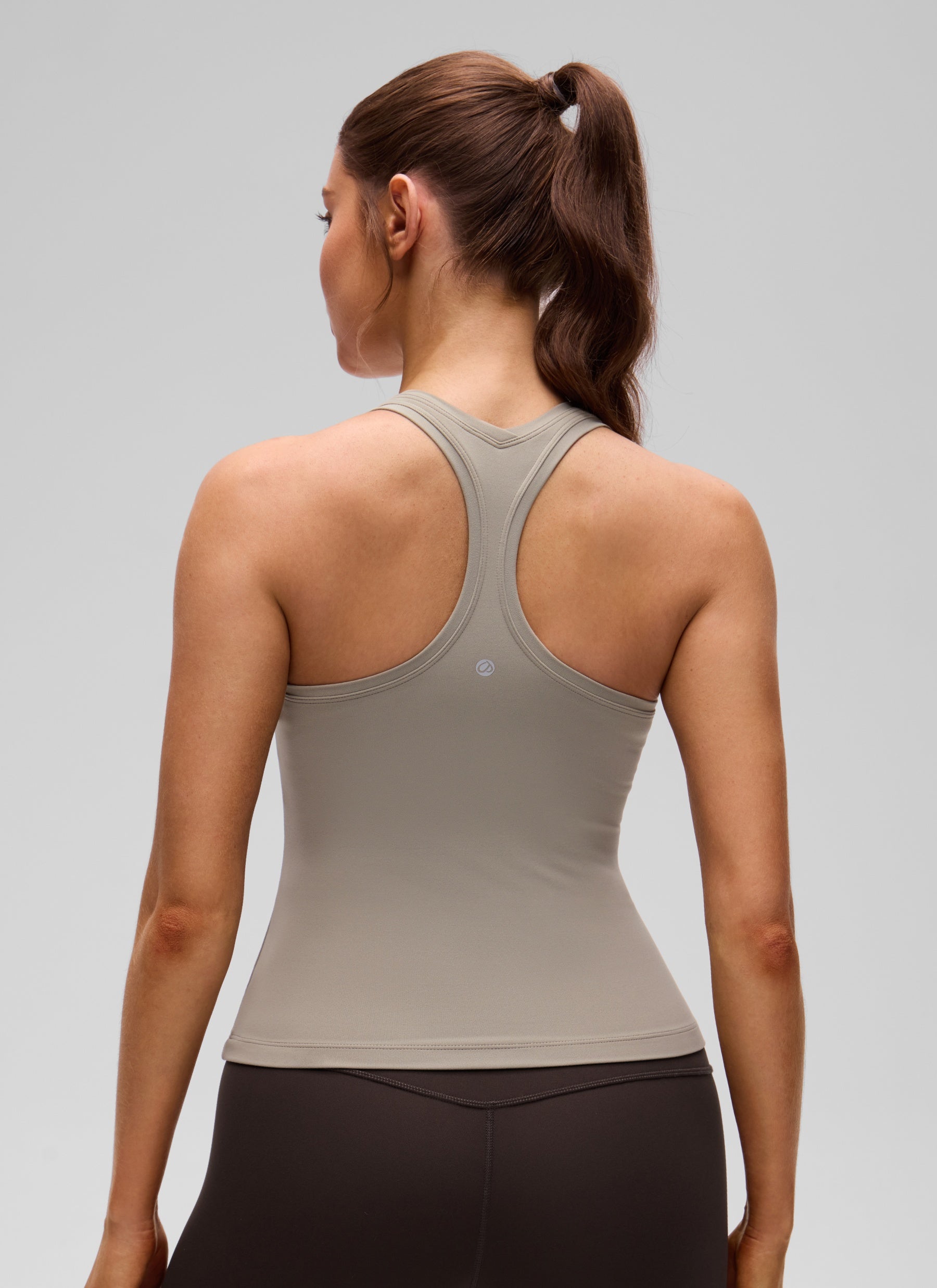 CRZ YOGA Butterluxe Camiseta sin Mangas con Espalda Cruzada para Mujer Gris Ceniza Cálido