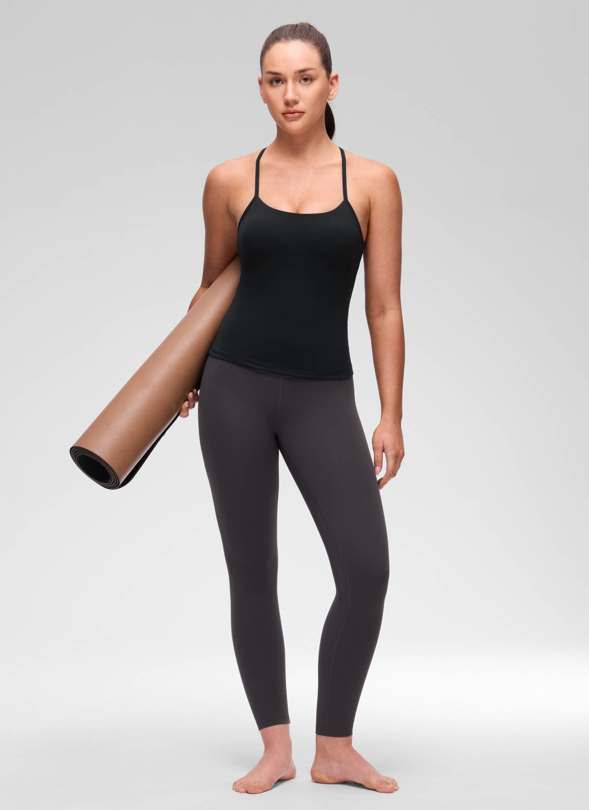 CRZ YOGA Sujetador incorporado con espalda en Y Butterluxe para mujer Negro