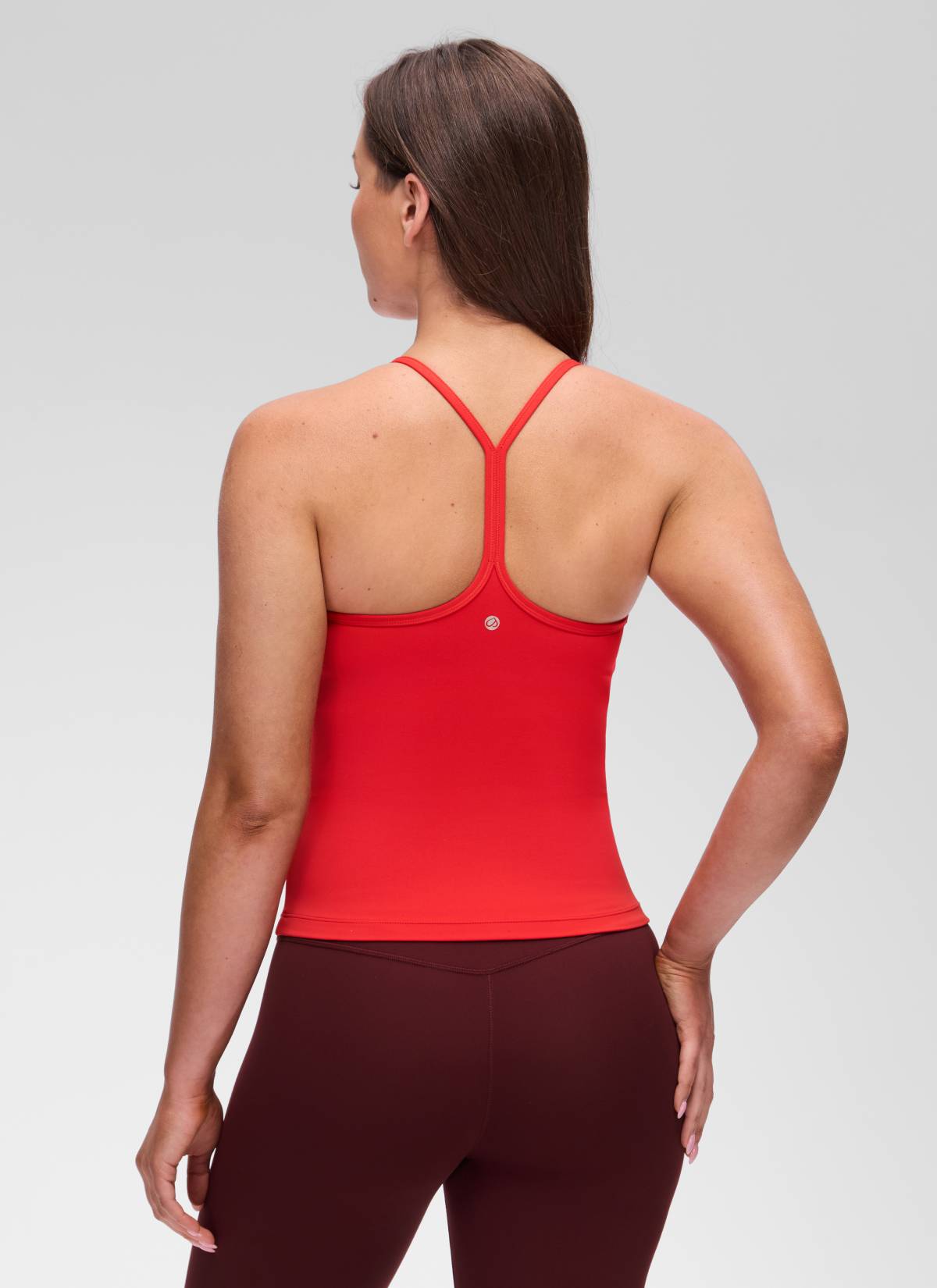 CRZ YOGA Sujetador incorporado con espalda en Y Butterluxe para mujer Rojo Profundo