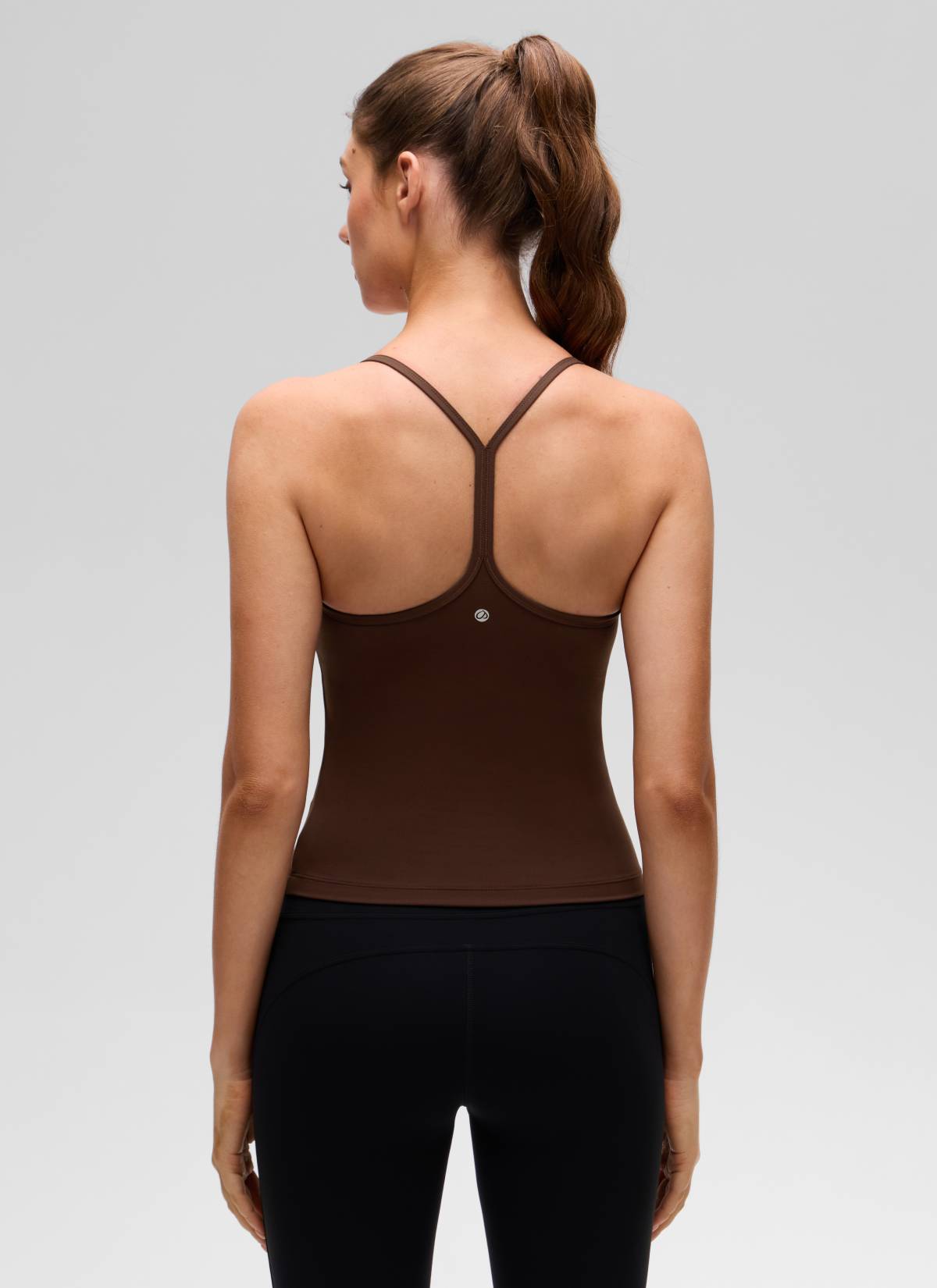CRZ YOGA Sujetador incorporado con espalda en Y Butterluxe para mujer Marrón Lava